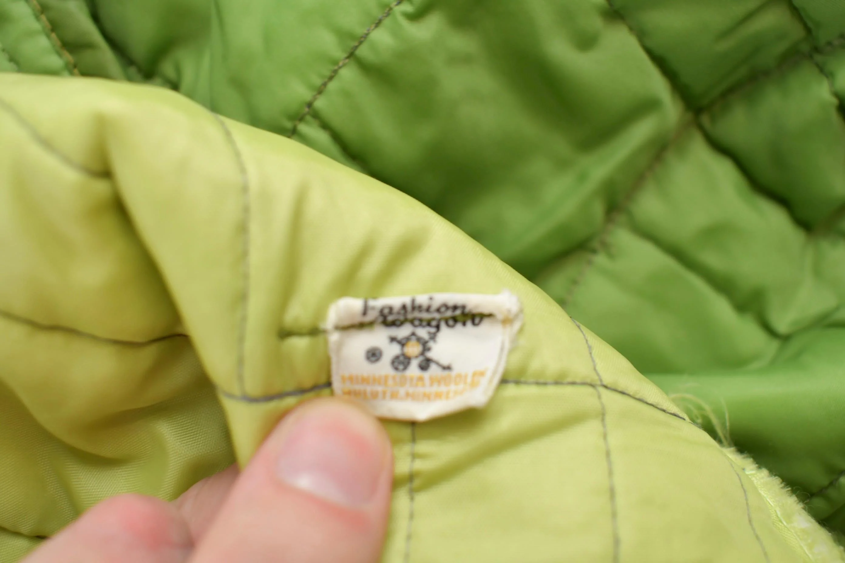 Vintage 1970s Quilted Overcoat Jacket Men's XL - Image 4
