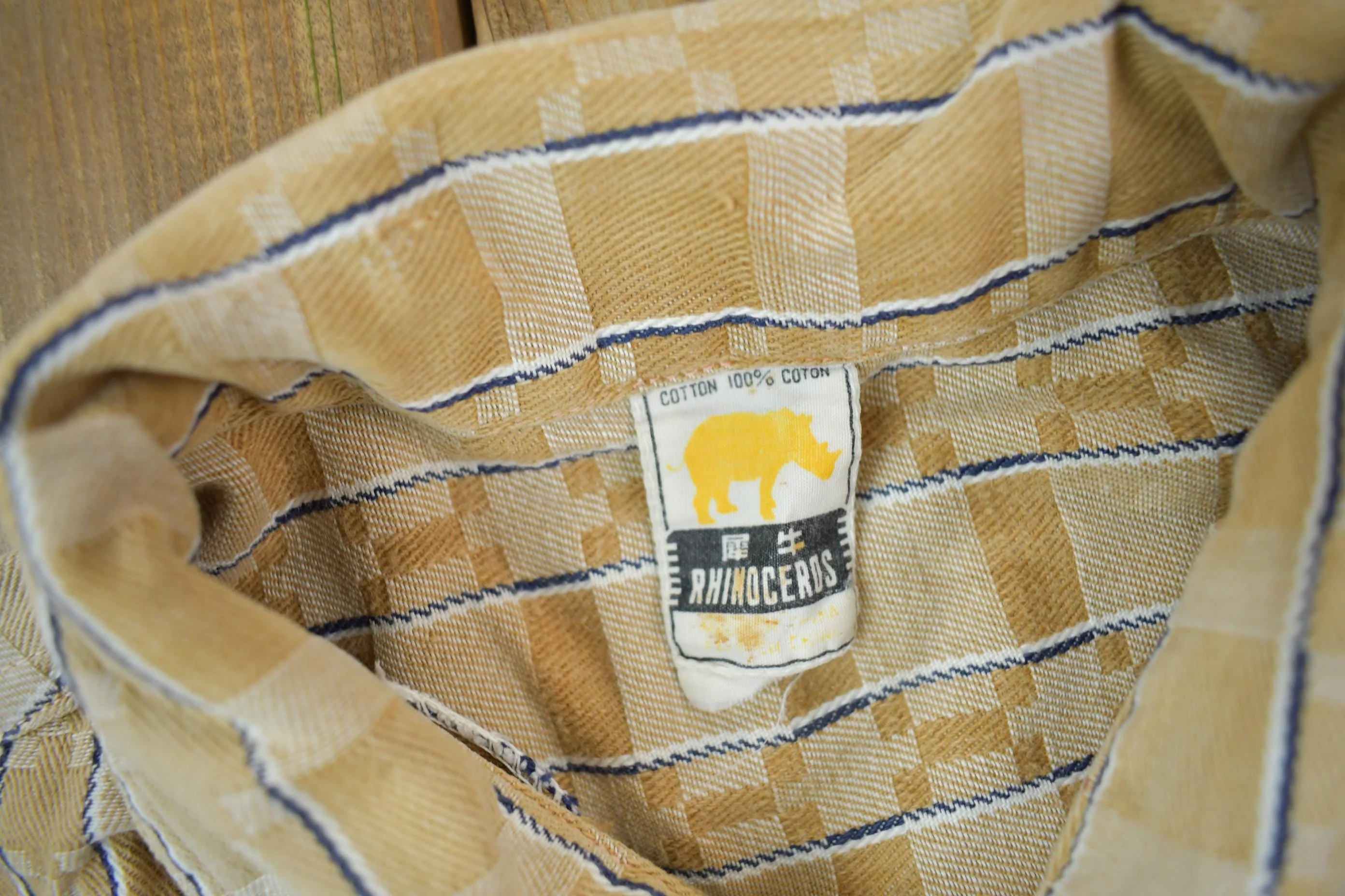 Vintage 1970s Rhinoceros Plaid Button Down Light Jacket Men's S - Image 7