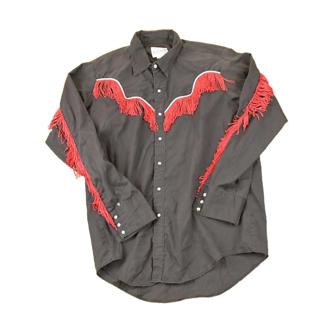 Vintage 1970s Rockmount Ranchwear Music City Rodeo Button Up Shirt Men's L