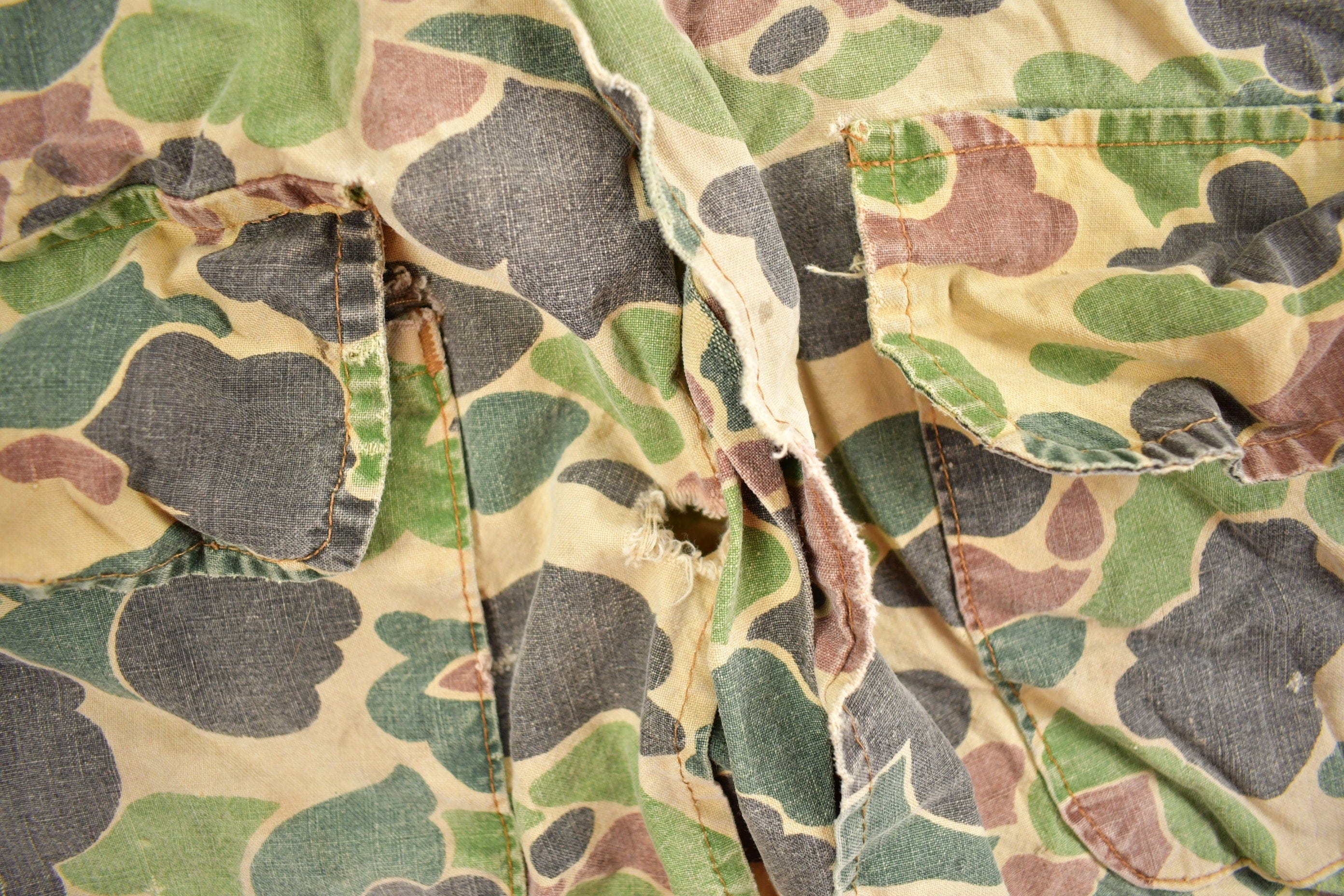 Vintage 1970s Saf T Bak Duck Camo Button Up Men's S-M - Image 4