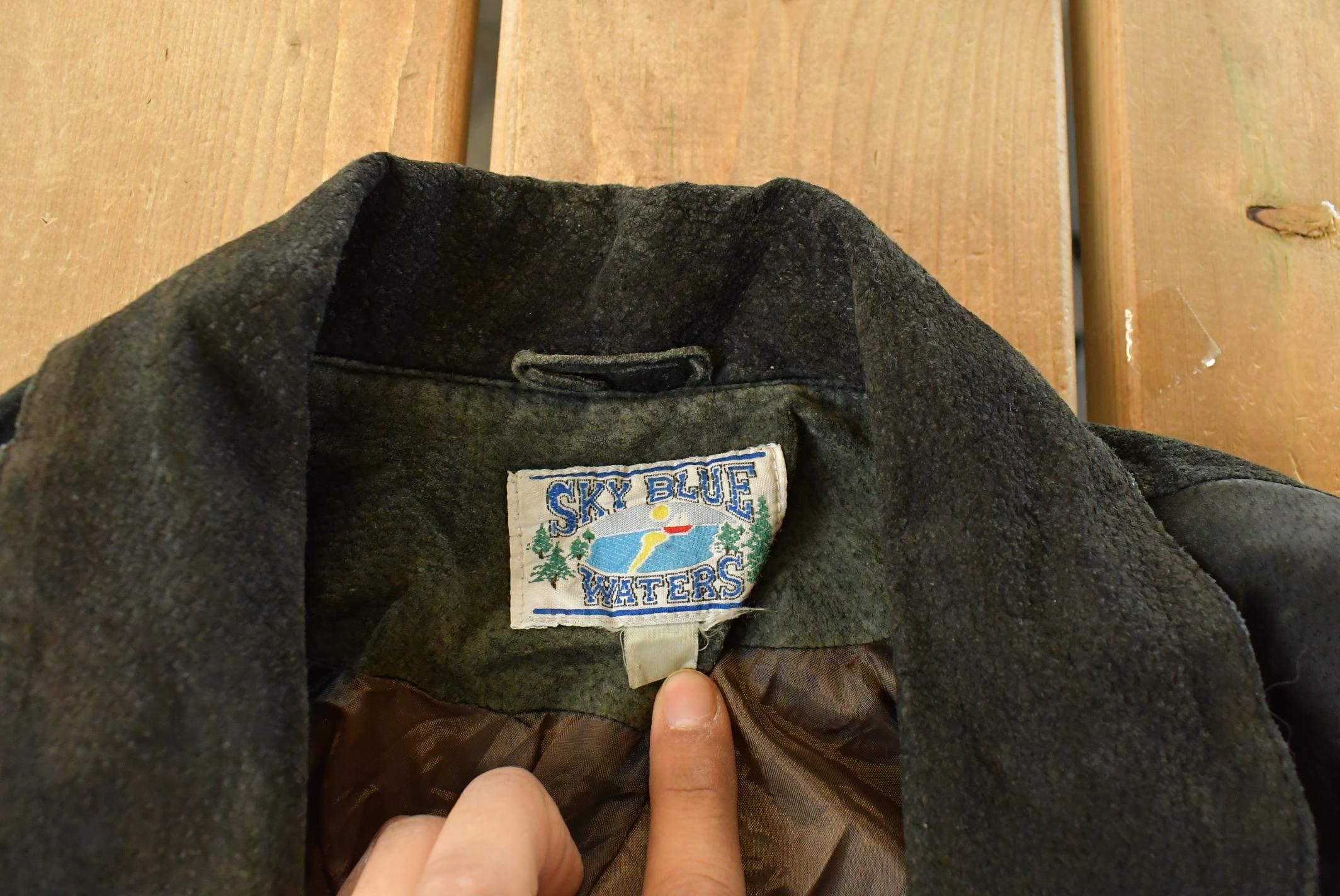Vintage 1970s Sky Blue Waters Leather Suede Western Fringe Jacket Women's Large - Image 5