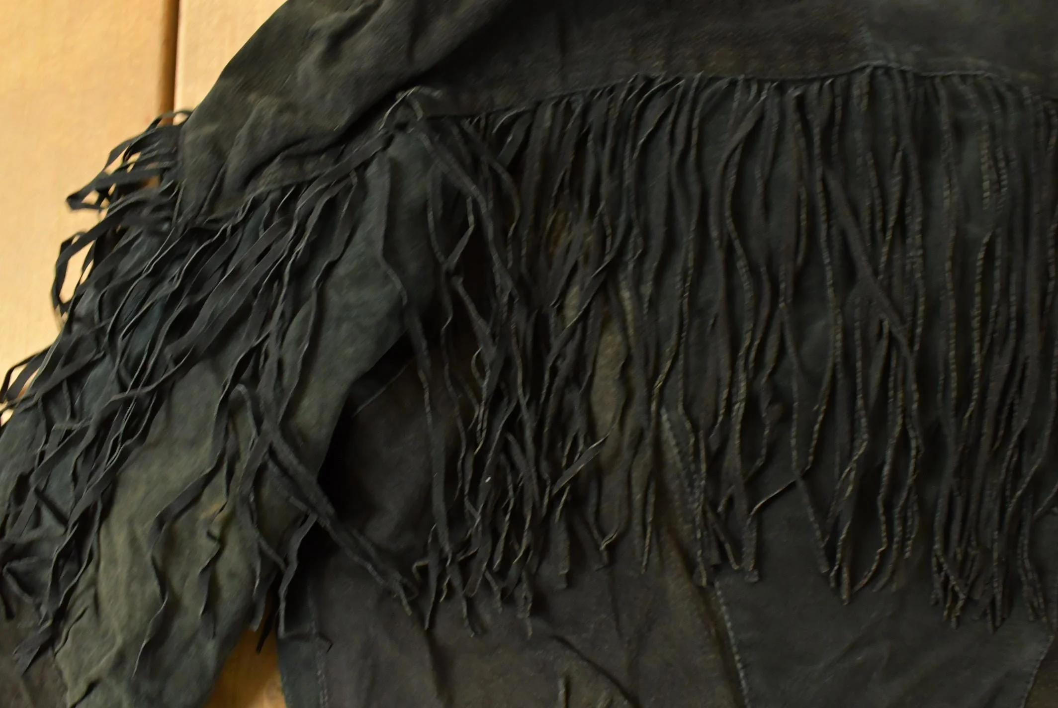 Vintage 1970s Sky Blue Waters Leather Suede Western Fringe Jacket Women's Large - Image 6