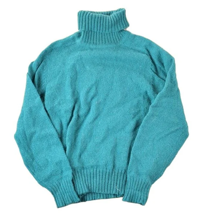Vintage 1970's SKYR Shetland Wool Knit Turtleneck Sweater Women's M - Image 2