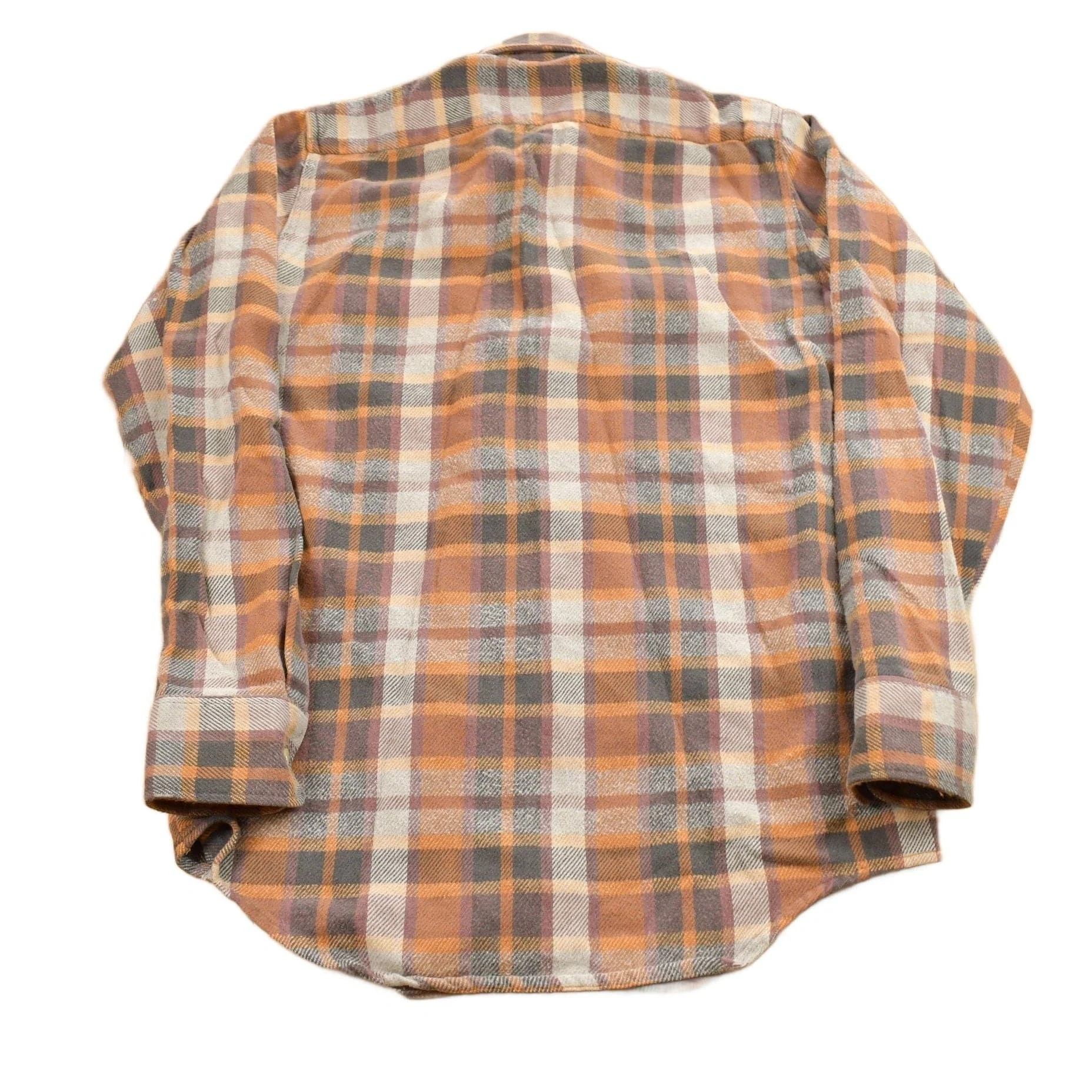 Vintage 1970s Sovereign Plaid Flannel Button Up Shirt Men's XL - Image 2