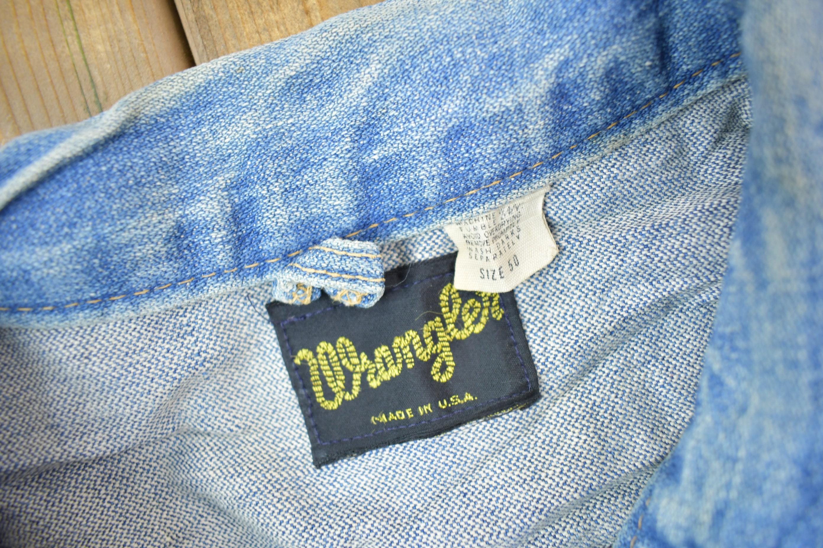Vintage 1970s Wrangler Jean Jacket Men's XL - Image 6