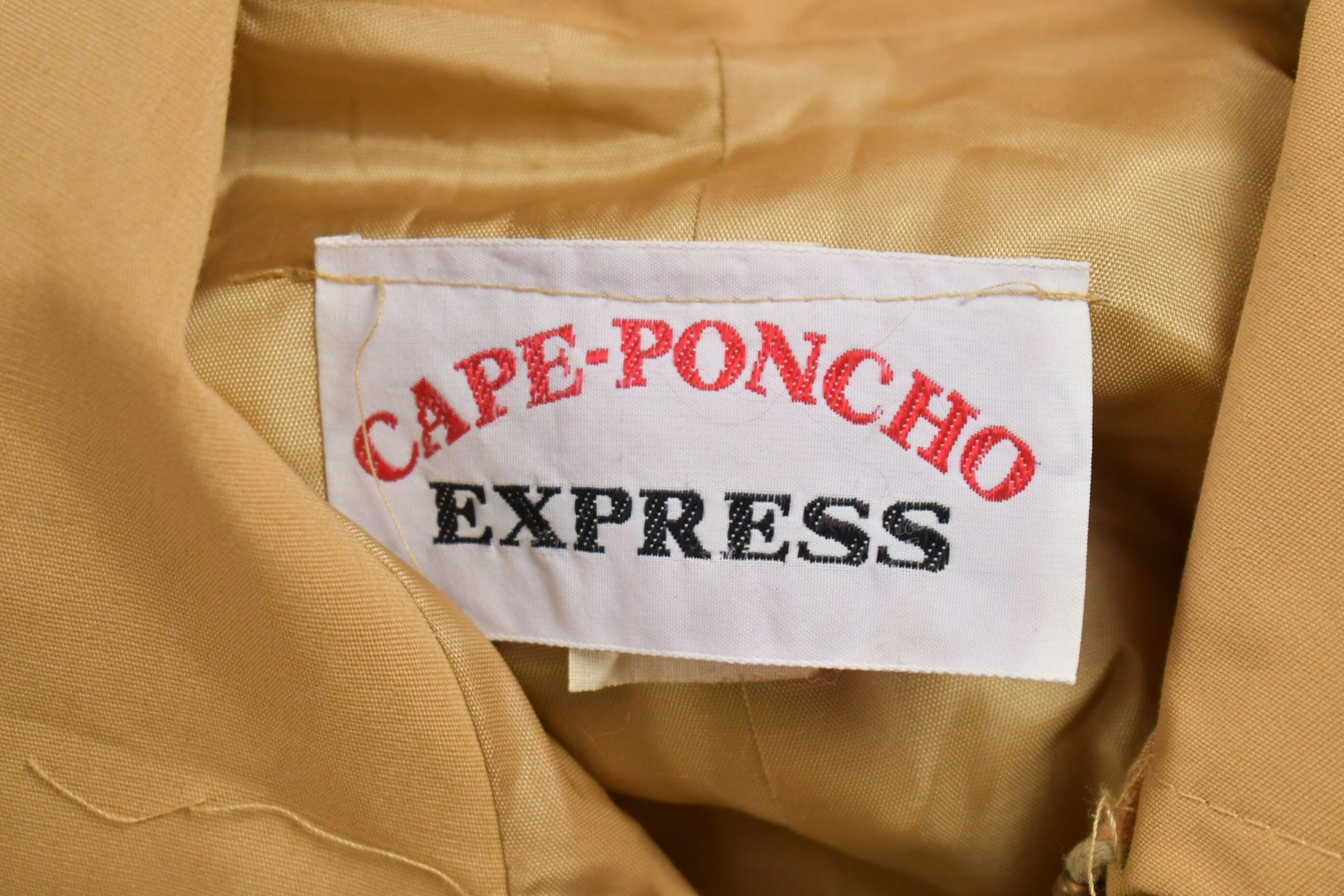 Vintage 1970w Cape Poncho Express Collared Poncho Men's 2XL - Image 4