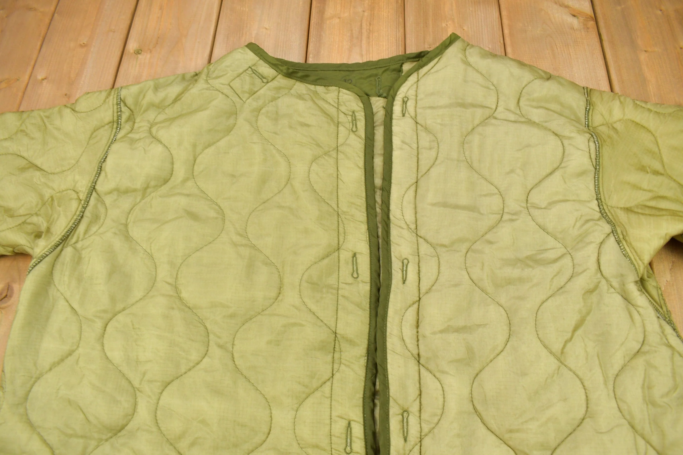 Vintage 1973 M65 Military Jacket Liner Size L Men's 2XL - Image 3