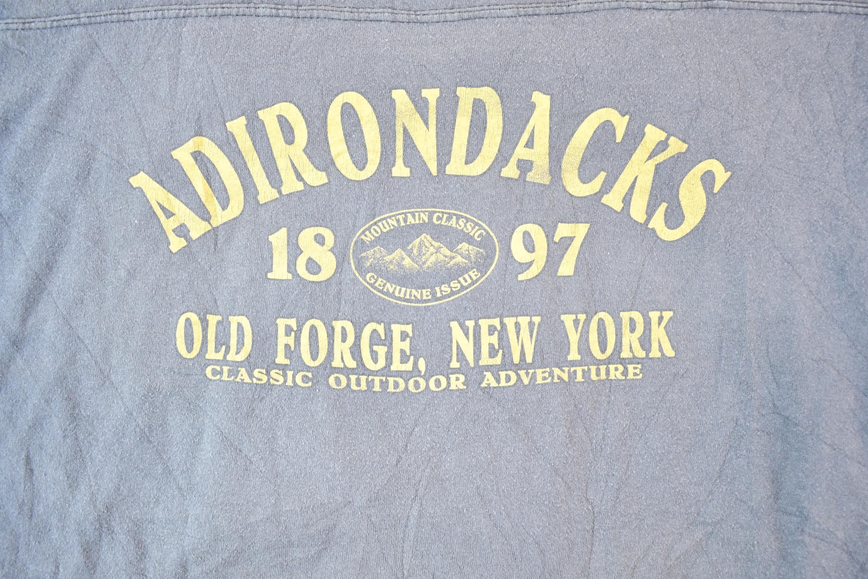 Vintage 1980s Adirondacks Old Forge New York Souvenir T-Shirt Mens L - Image 3