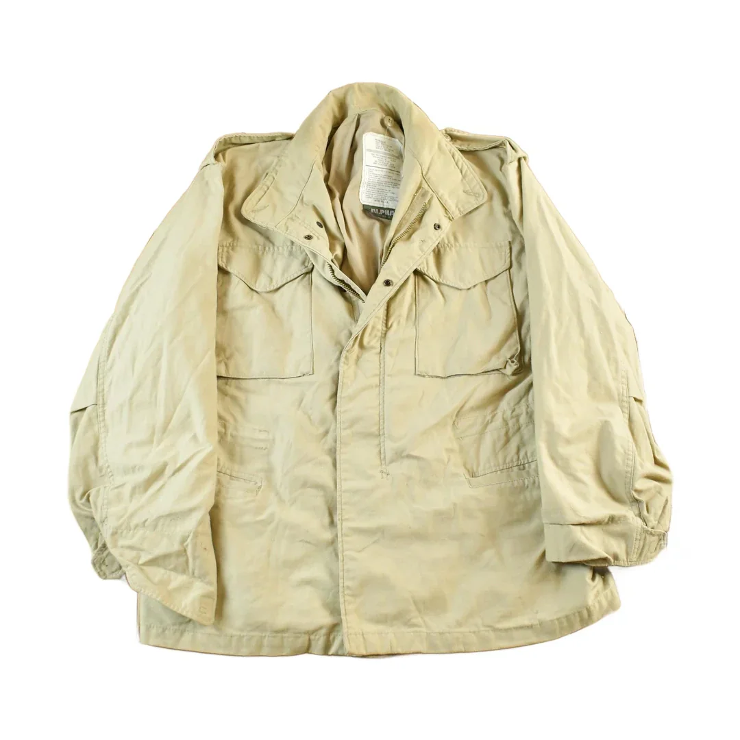 Vintage 1980s Alpha Industries Military Army Cold Weather Field Jacket