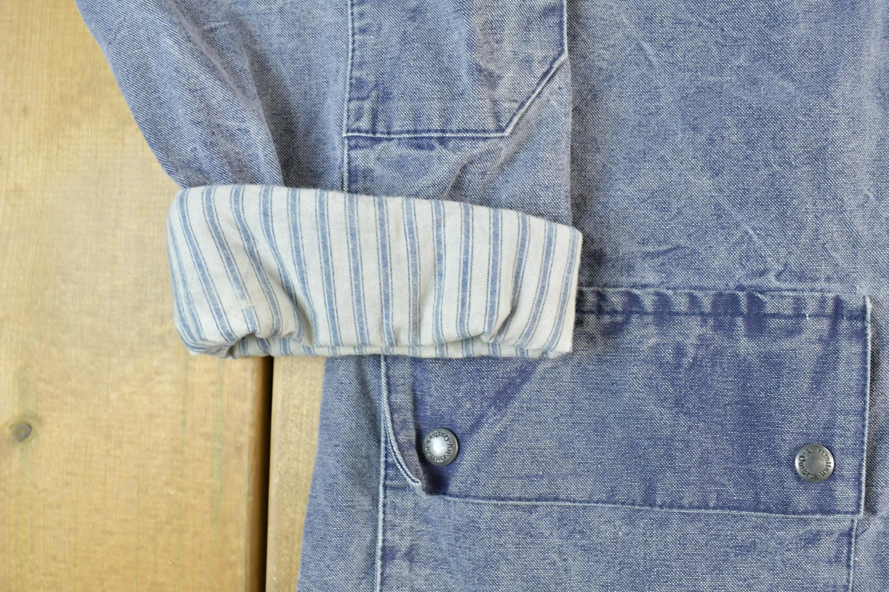 Vintage 1980s Australian Outback Denim Duster Jacket Men's Large - Image 3