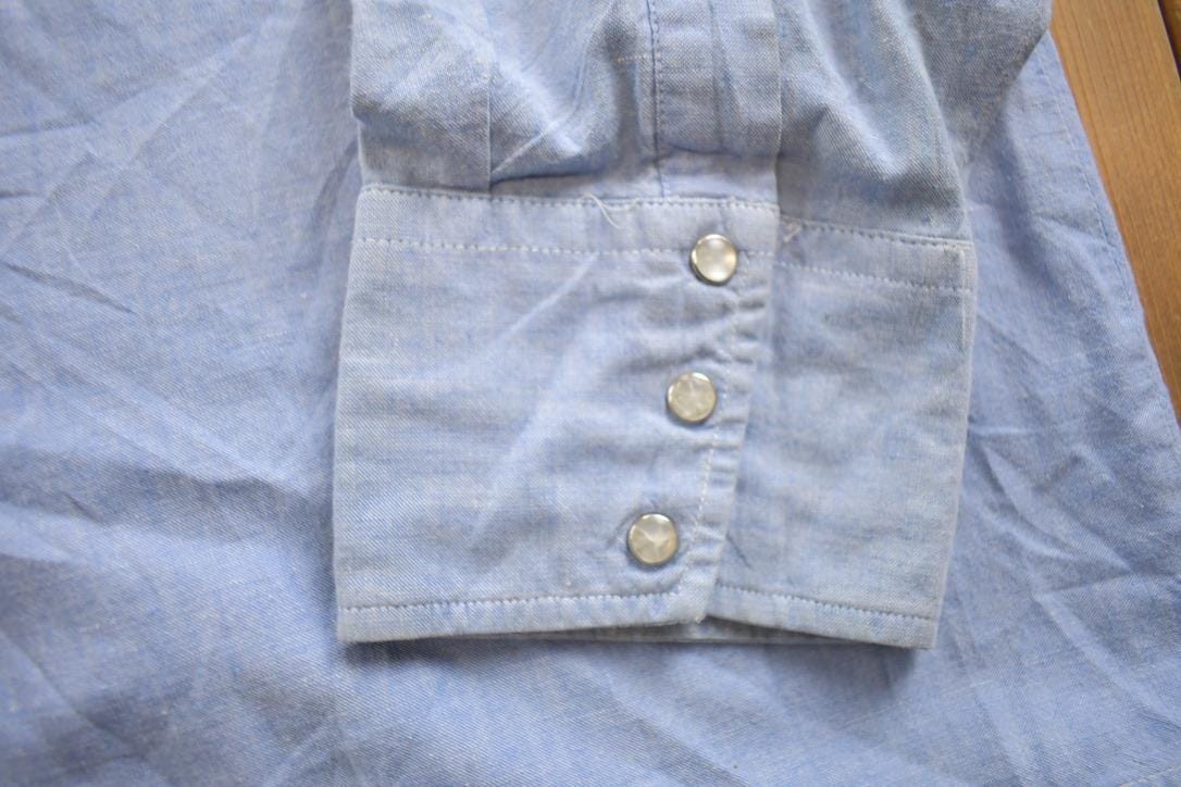 Vintage 1980s Authentic Western Youngbloods Blank Pearl Button Up Shirt Men's XL - Image 4