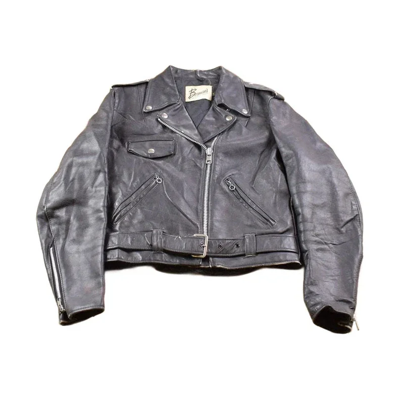 Vintage 1980s Berman's The Leather Experts Leather Jacket Size 14