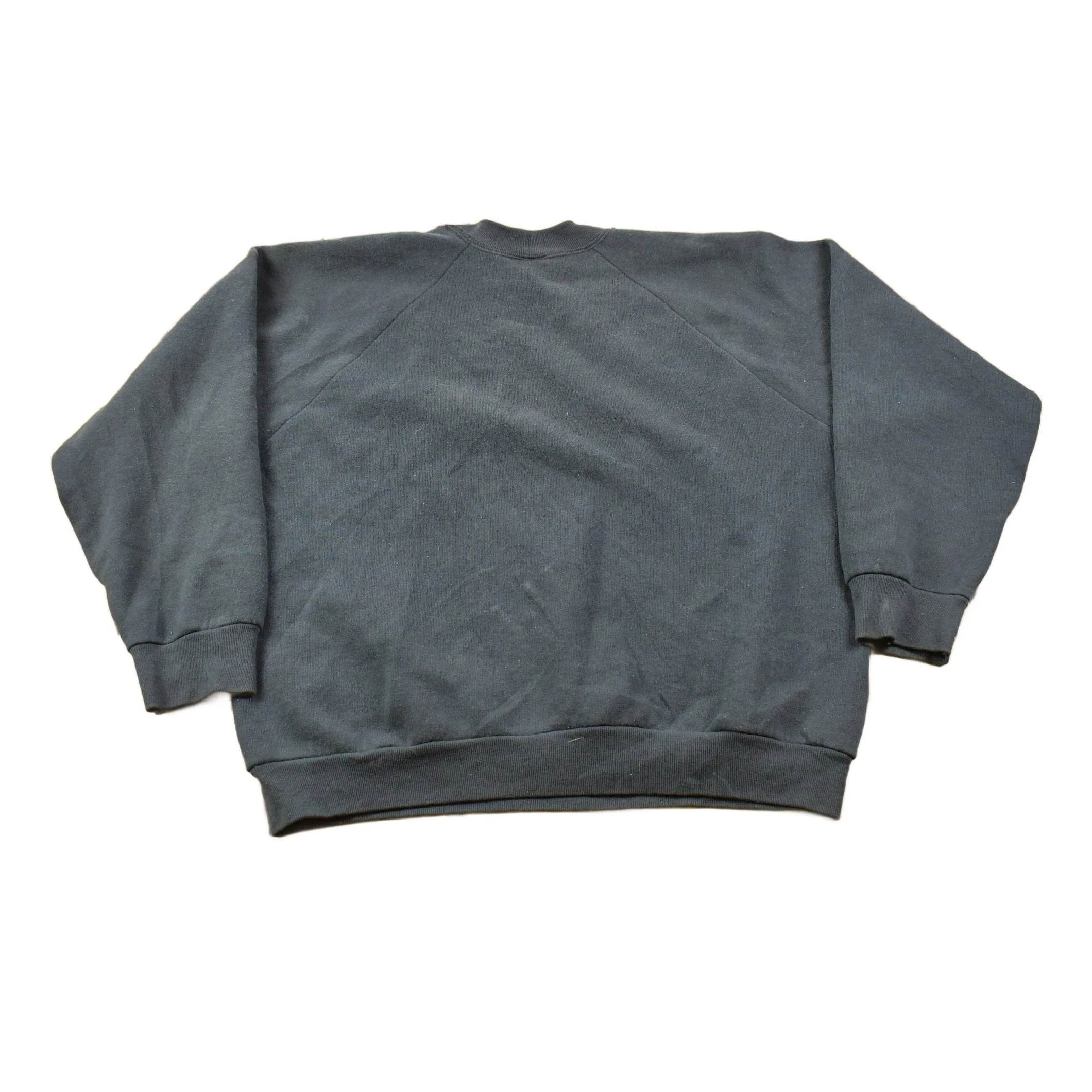 Vintage 1980s Blank Raglan Crewneck Sweatshirt Men's Large - Image 2
