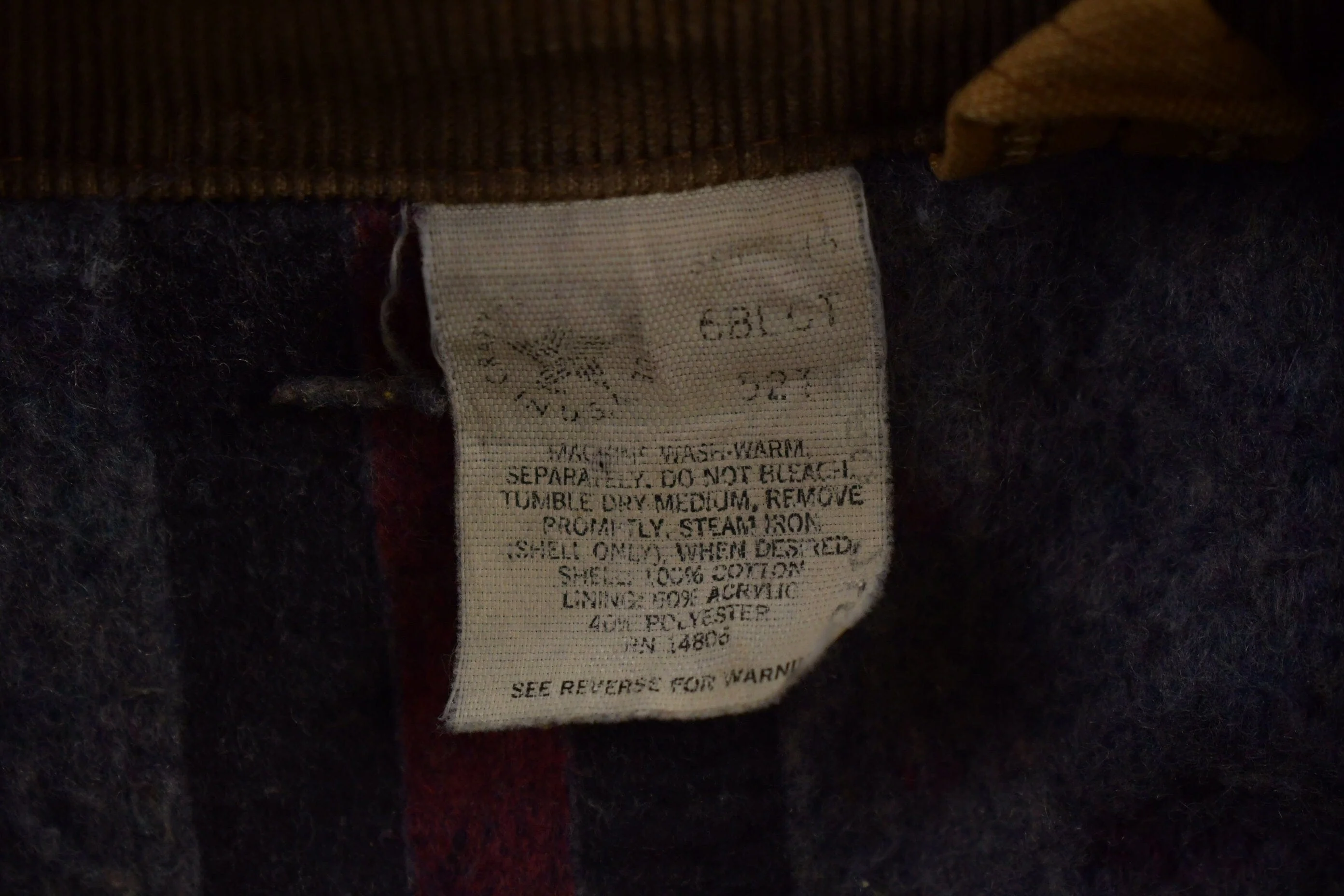 Vintage 1980s Carhartt Blanket Lined Chore Coat Men's 2XL - Image 9