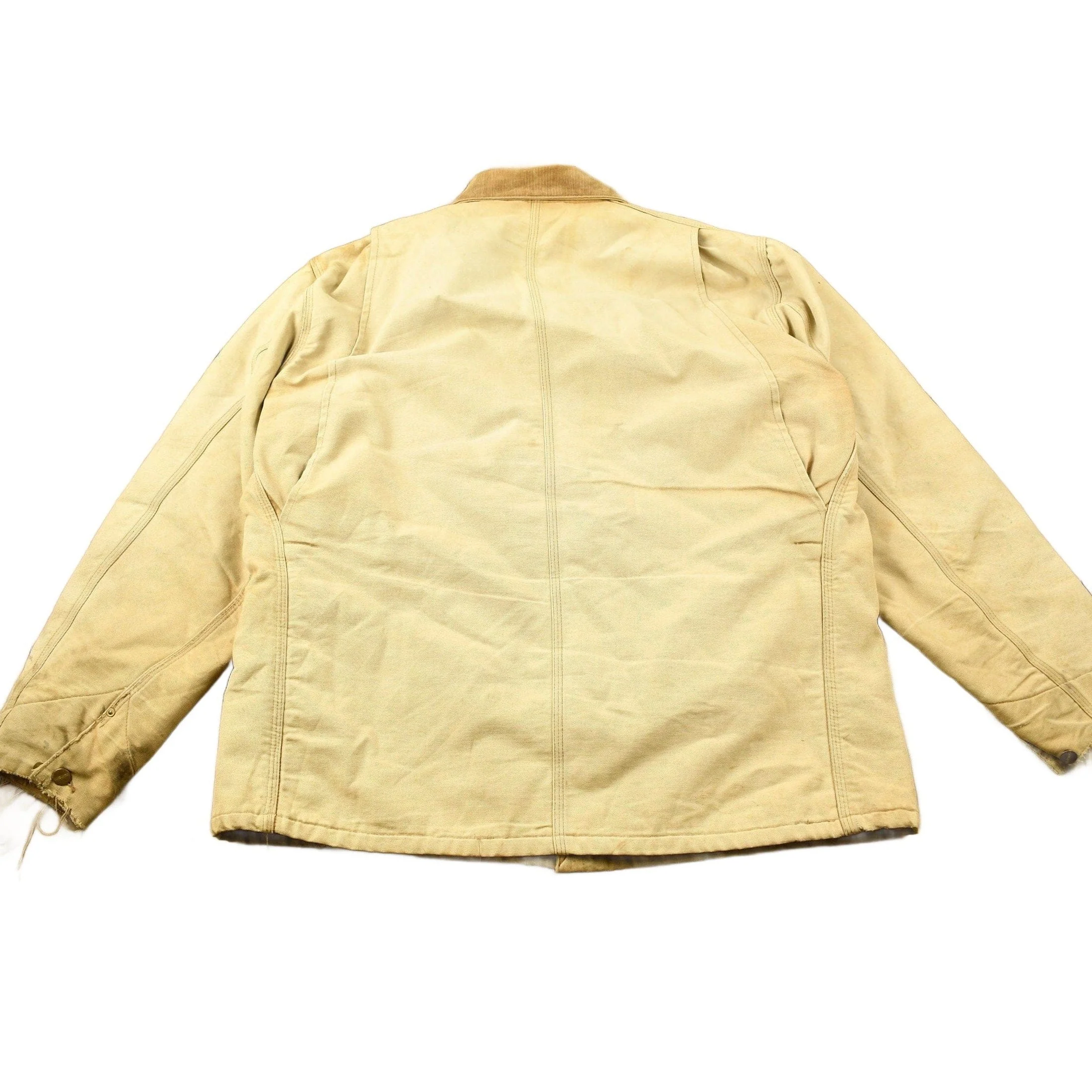 Vintage 1980s Carhartt Blanket Lined Chore Coat Men's 2XL - Image 2
