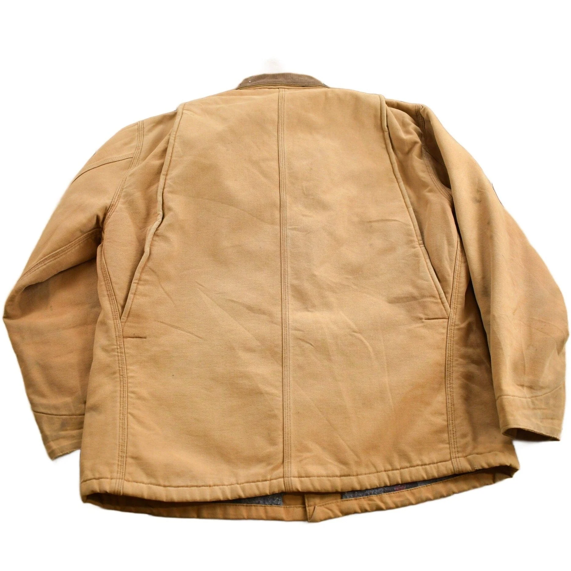 Vintage 1980s Carhartt Blanket Lined Chore Coat Men's Large - Image 2