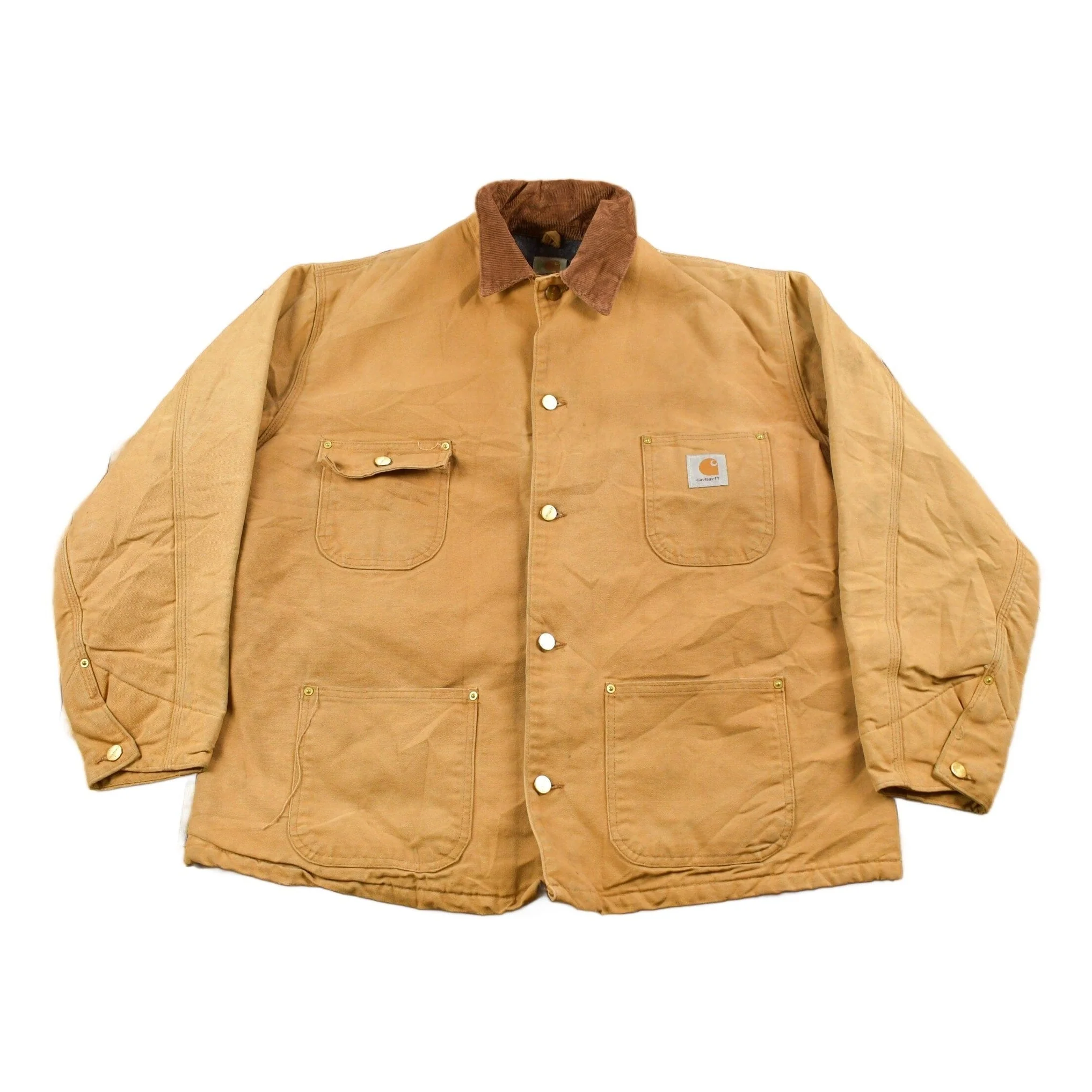 Vintage 1980s Carhartt Blanket Lined Chore Coat Men's XL