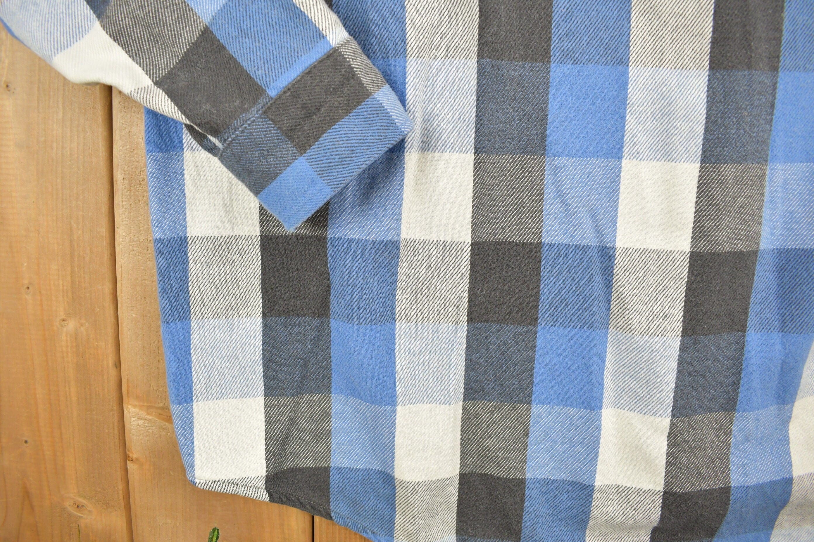 Vintage 1980s Carhartt Button Up Plaid Shirt Buffalo Plaid Men's 2XL - Image 6