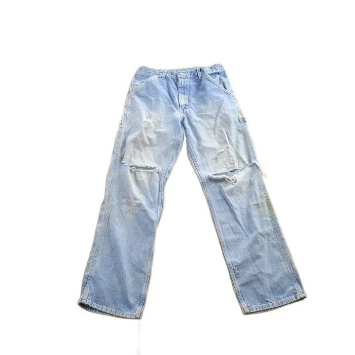 Vintage 1980s Carhartt Distressed Denim Jeans Men's 30 x 30 - Image 2
