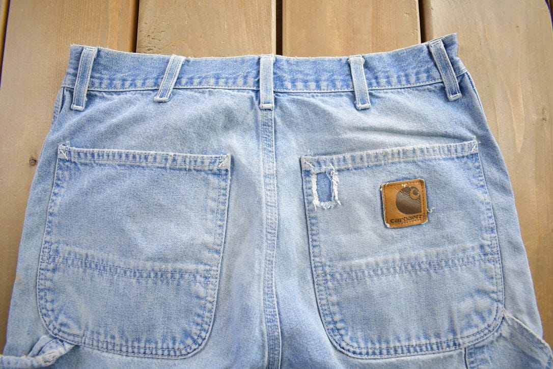Vintage 1980s Carhartt Distressed Denim Jeans Men's 30 x 30 - Image 6