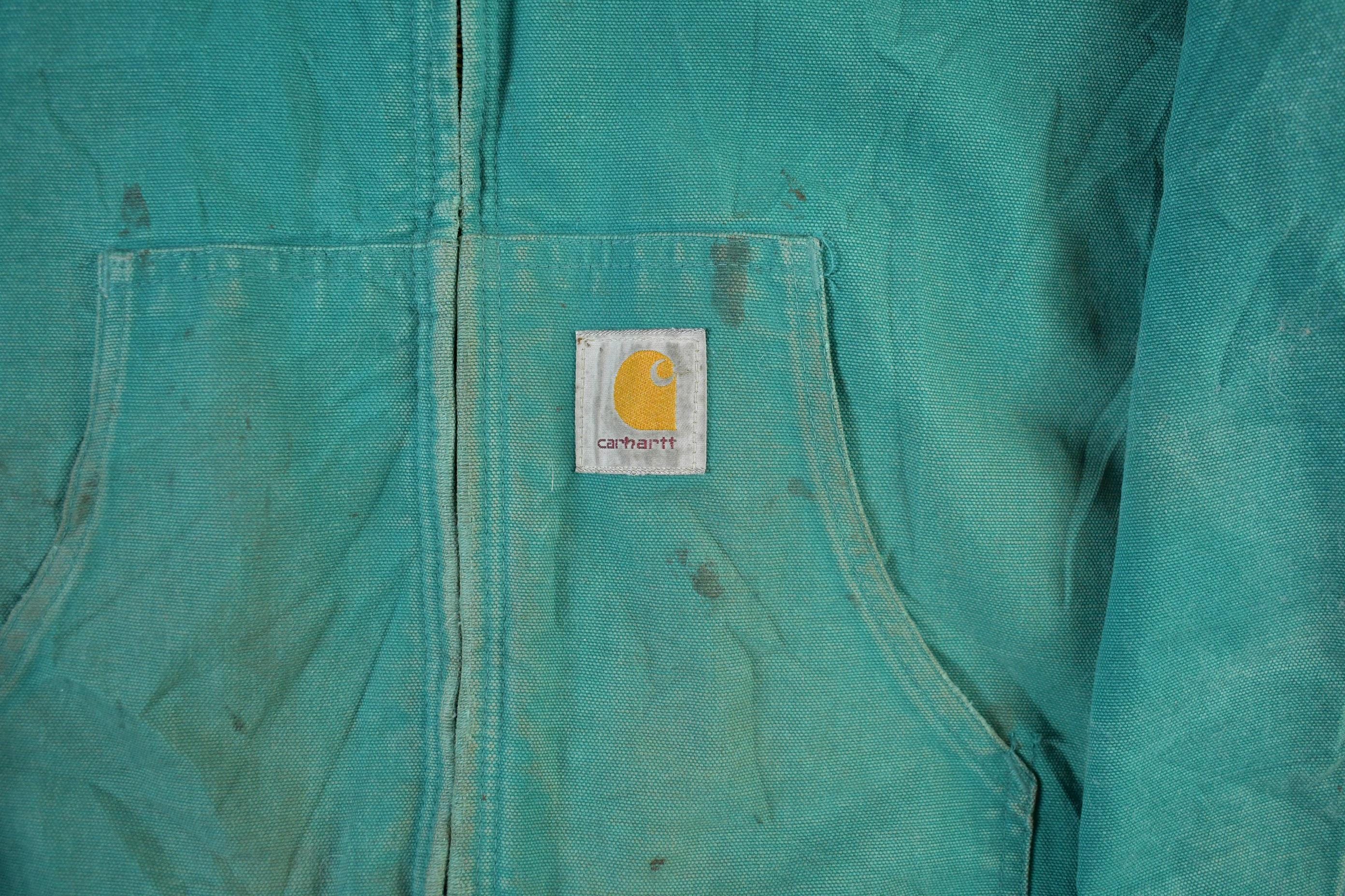 Vintage 1980s Carhartt Hooded Jacket Men's XL - Image 3