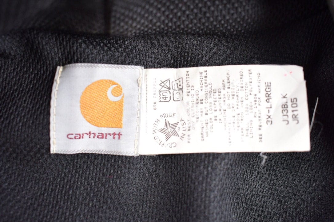 Vintage 1980s Carhartt Hooded Work Jacket Men's 2XL - Image 4