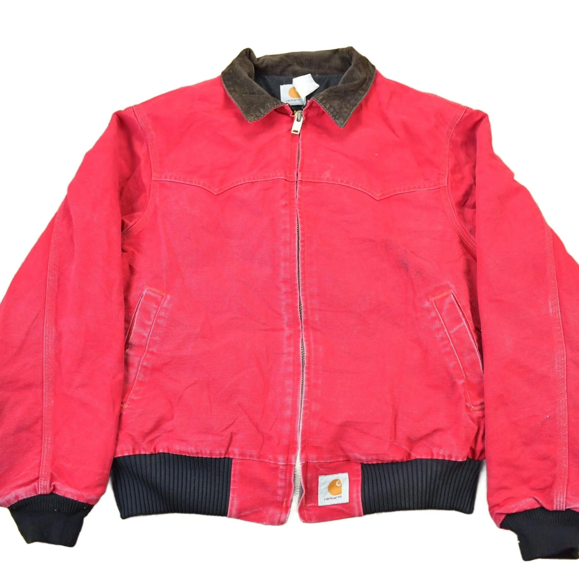 Vintage 1980s Carhartt Red Santa Fe Work Jacket Men's Large