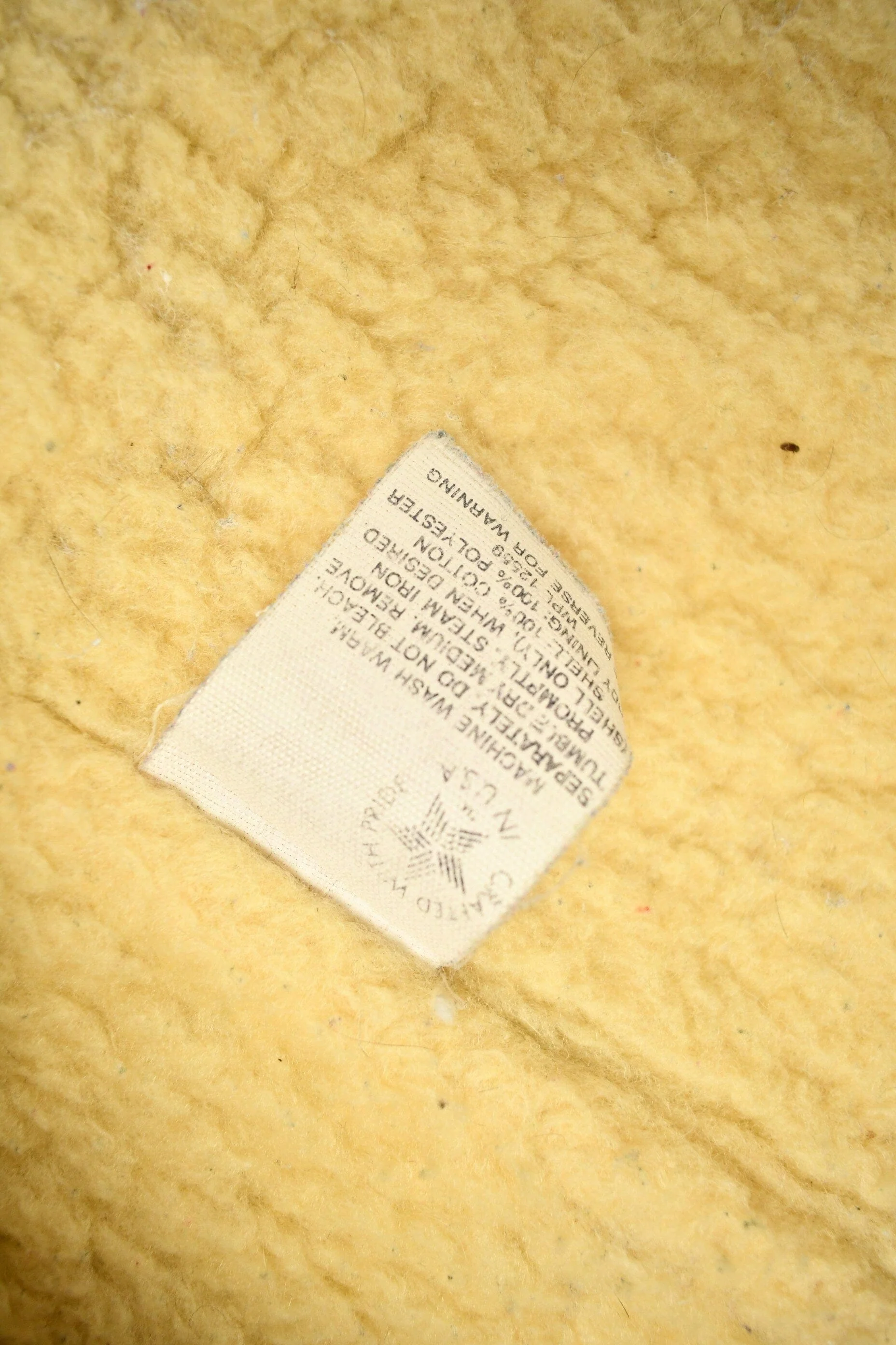 Vintage 1980s Carhartt Sherpa Lined Beige Work Vest - Image 8