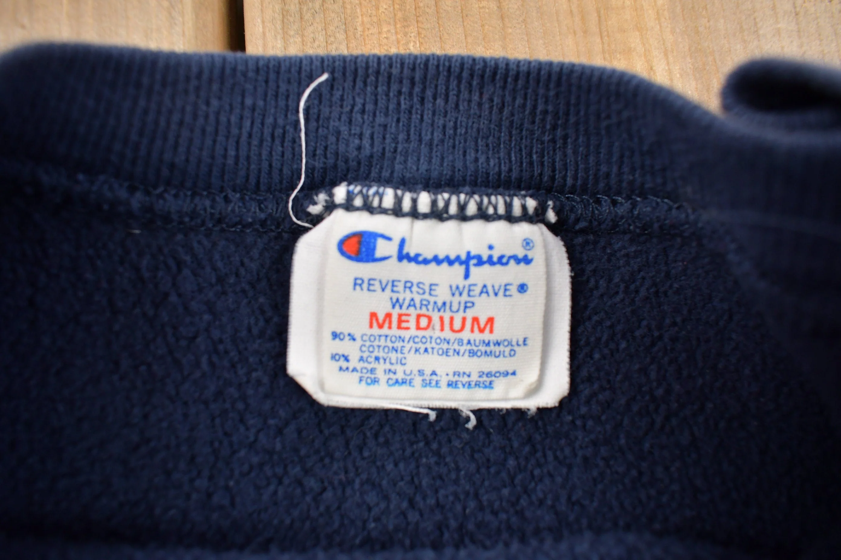 Vintage 1980s Champion Reverse Weave Warmup Virginia Tech Collegiate Crewneck Men's Small - Image 5