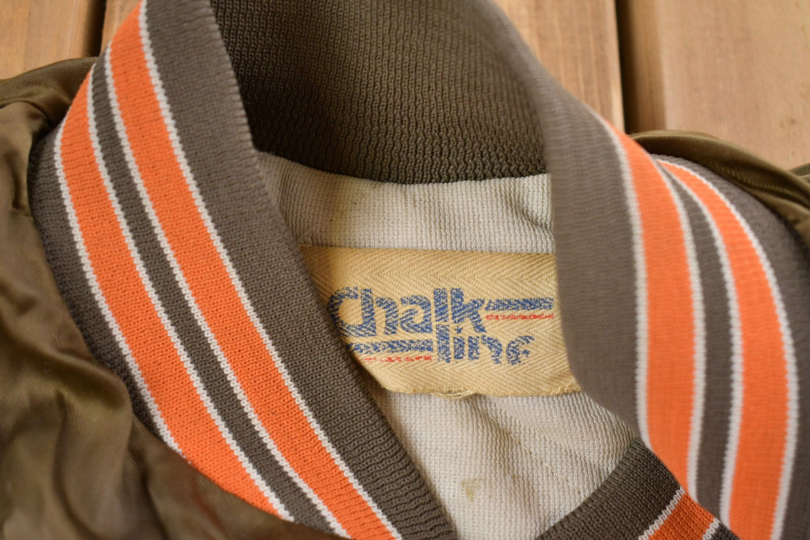 Vintage 1980s Cleveland Browns NFL Chalkline Satin Bomber Jacket Men's Large - Image 7