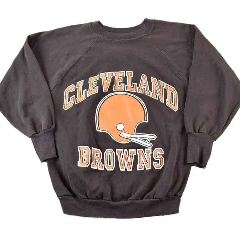 Vintage 1980s Cleveland Browns NFL Crewneck Sweatshirt Men's M