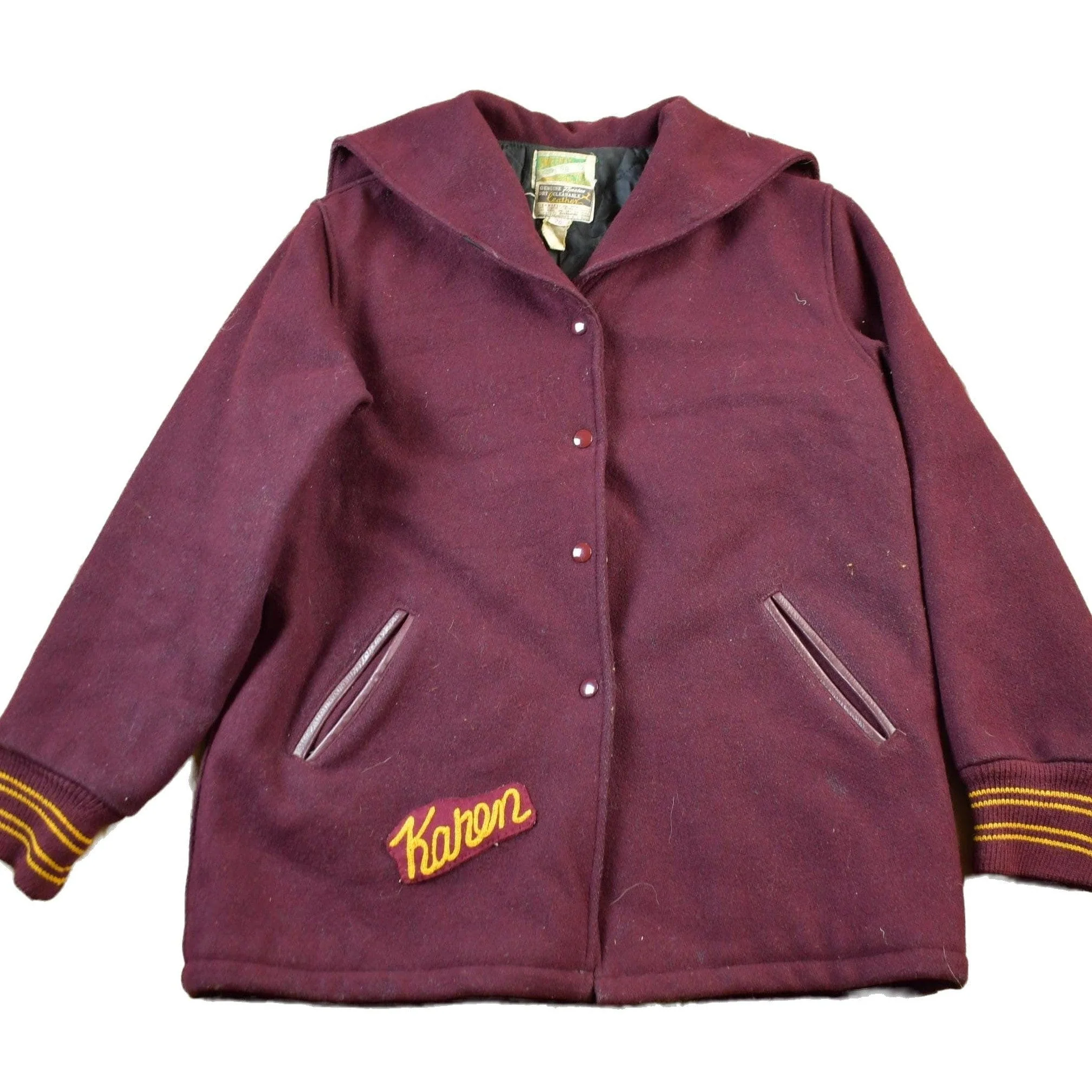 Vintage 1980s Collegiate Wool Varsity Jacket Men's S