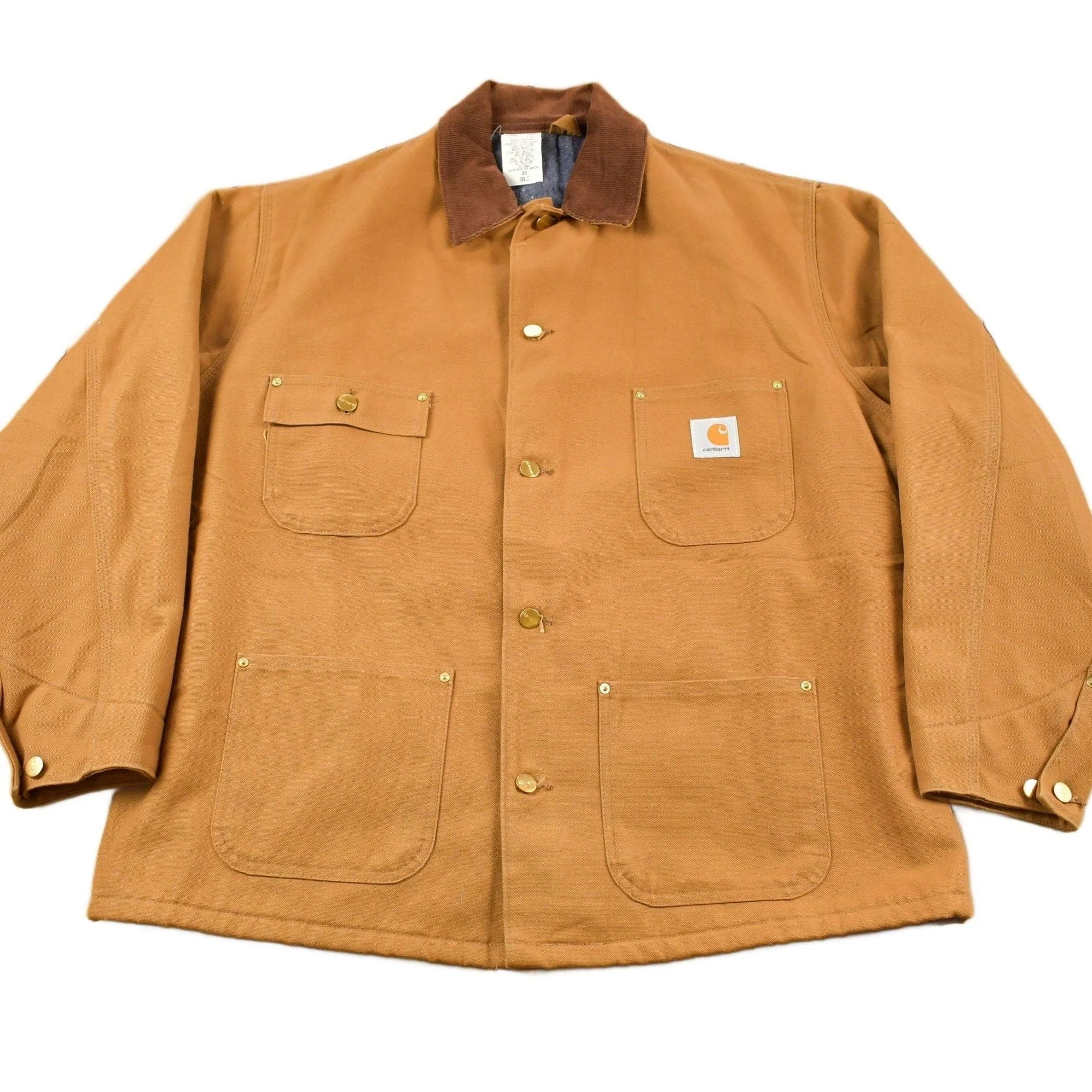 Vintage 1980s Deadstock Carhartt SMCO Blanket Lined Chore Coat Workwear Men's XL