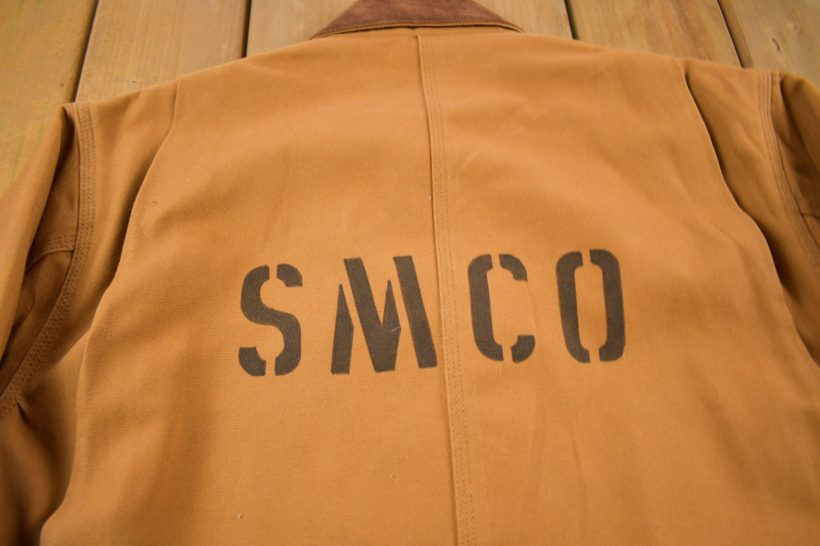 Vintage 1980s Deadstock Carhartt SMCO Blanket Lined Chore Coat Workwear Men's XL - Image 4