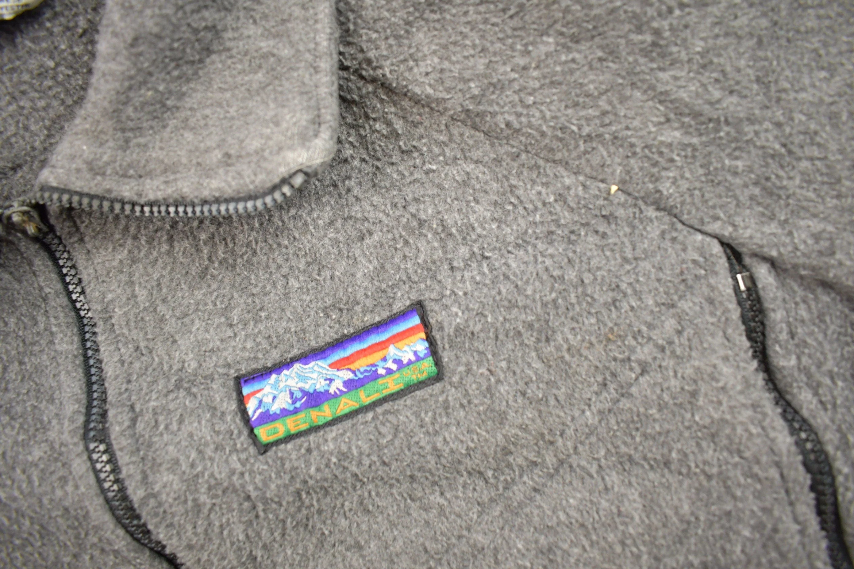Vintage 1980s Denali Zip Up Polar Fleece Sweater Men's Large - Image 4