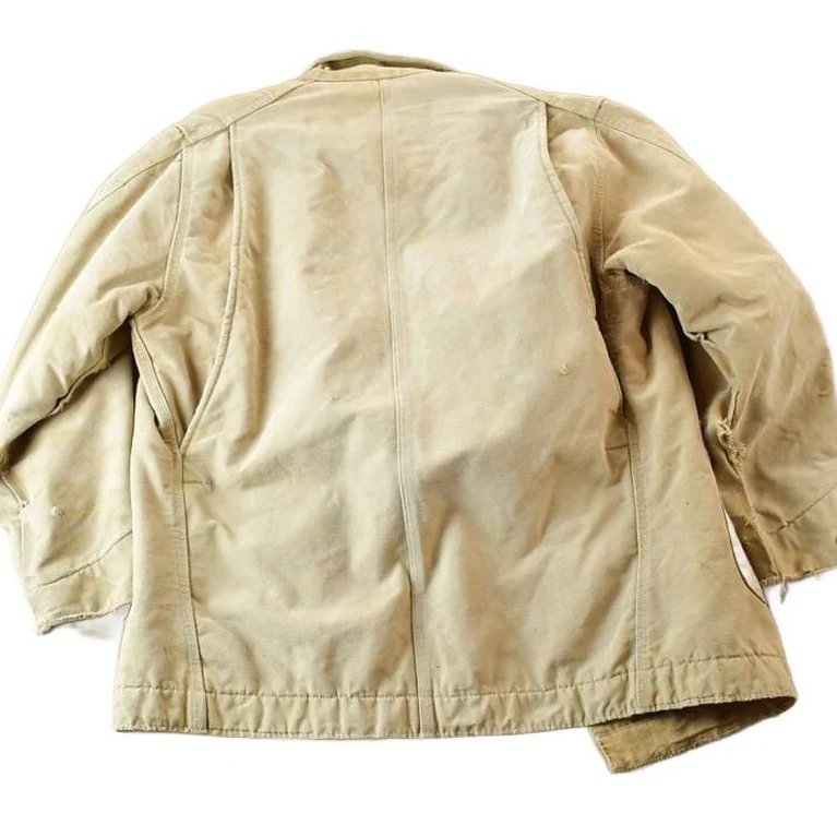 Vintage 1980s Distressed Carhartt Blanket Lined Chore Coat Men's M - Image 2