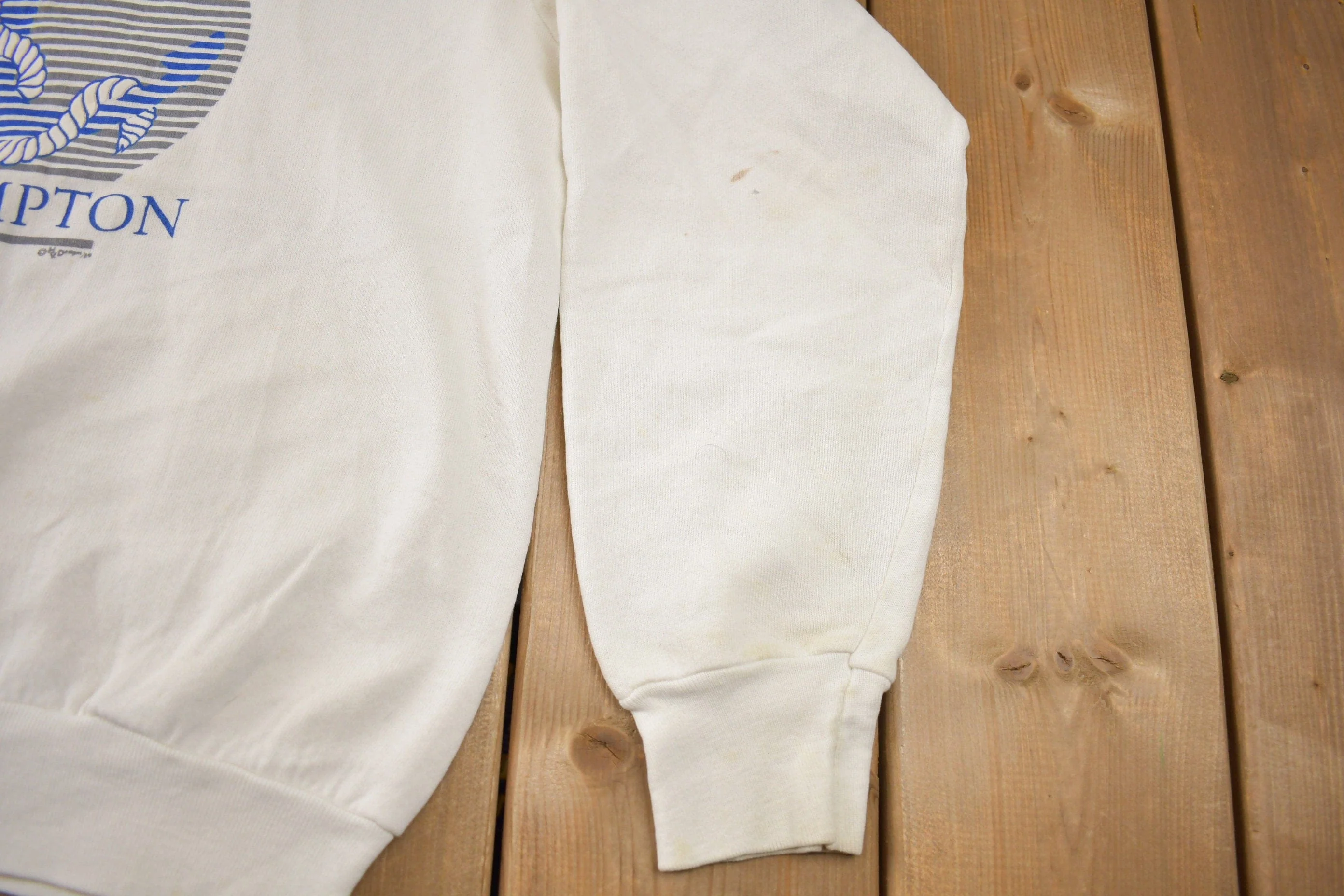 Vintage 1980s East Hampton Crewneck Men's Small - Image 4