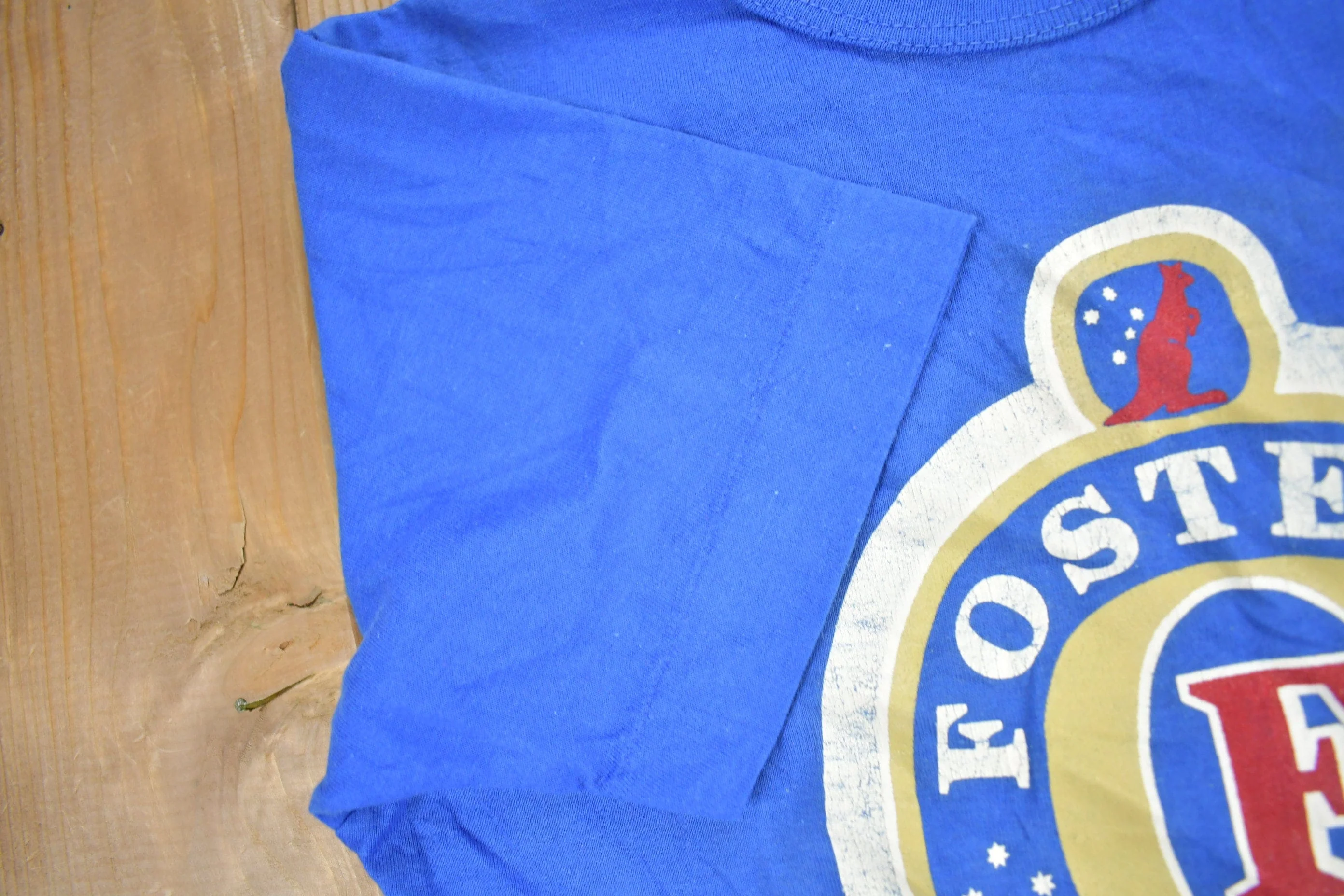 Vintage 1980s Fosters Lager Graphic T Shirt Men's XS - Image 4