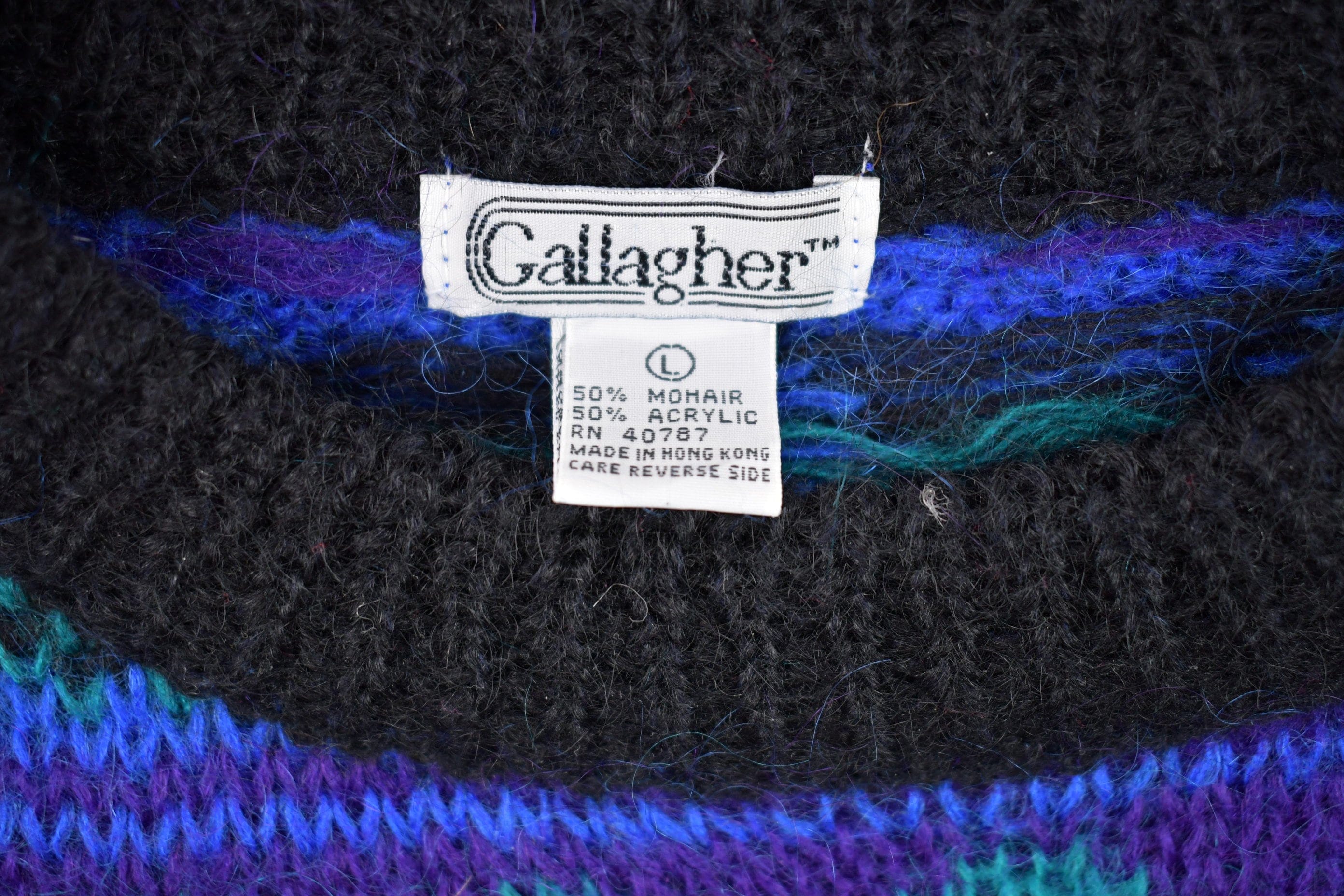 Vintage 1980s Gallagher Knitted SweaterMen's Medium - Image 4