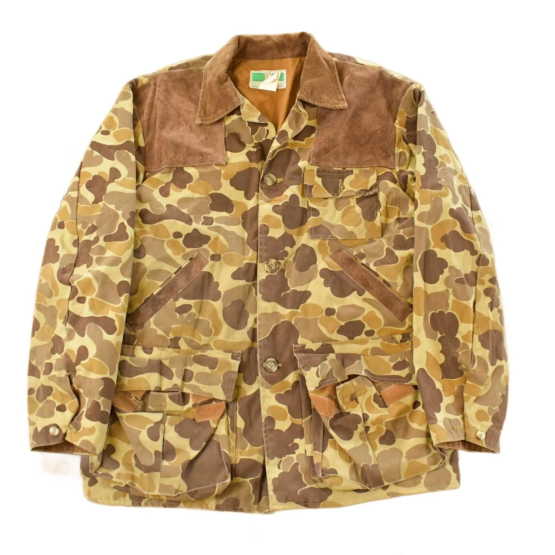 Vintage 1980s Game Winner Duck Camouflage Canvas Hunting Jacket Men's Medium