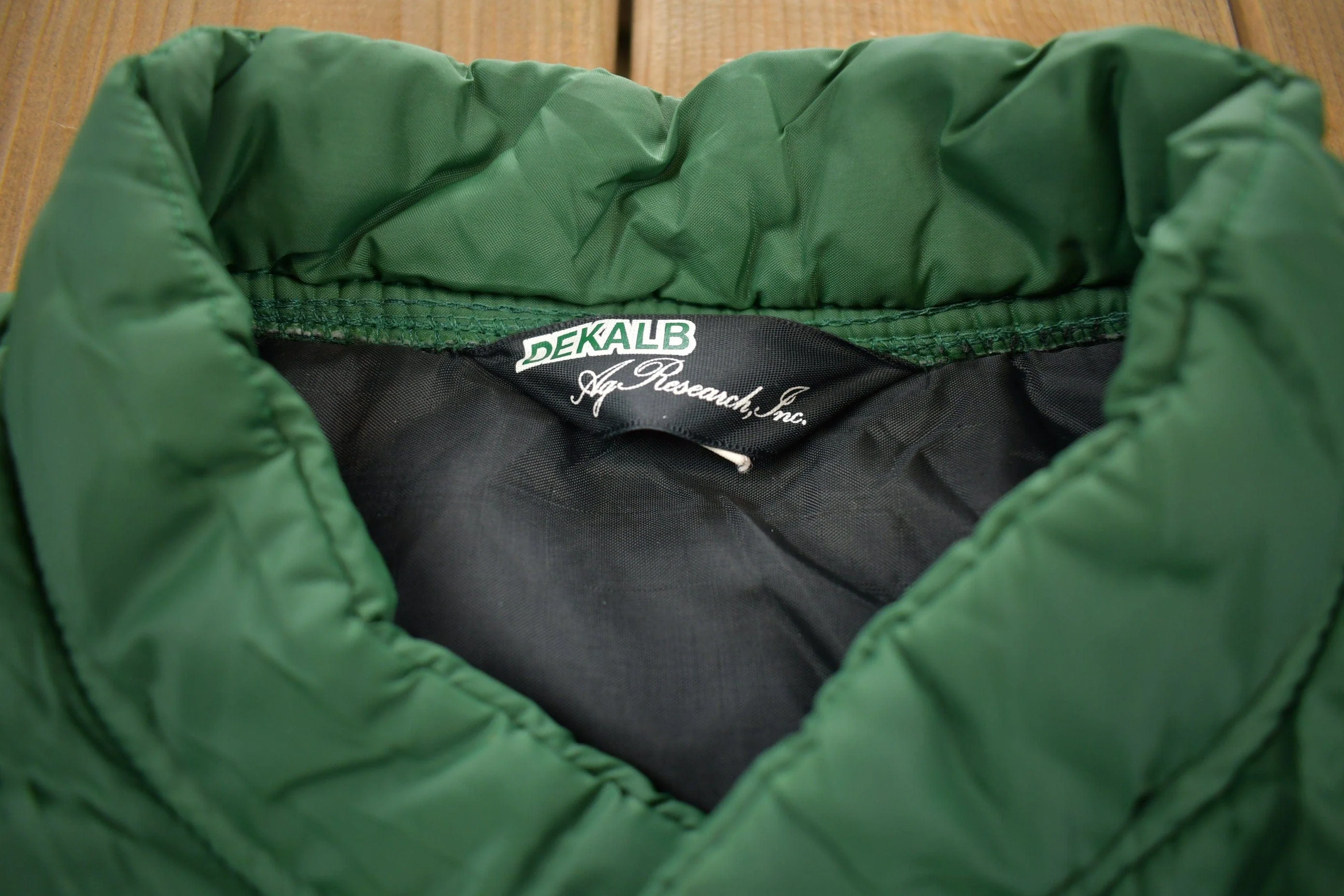 Vintage 1980s Green Dekalb Hunting Vest Men's Large - Image 6
