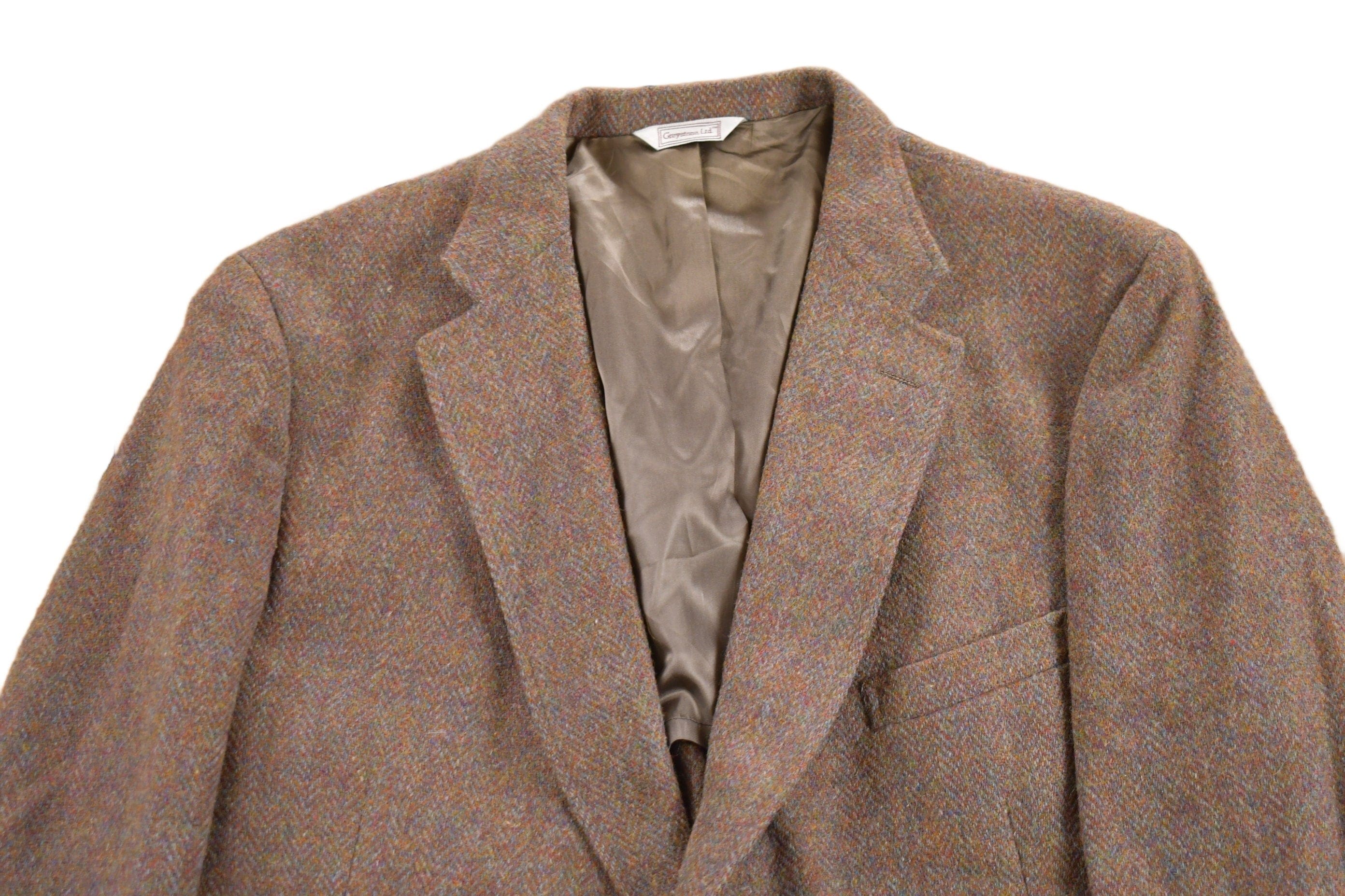 Vintage 1980s Harris Tweed 100% Pure Scottish Wool Blazer Jacket Men's XL - Image 3