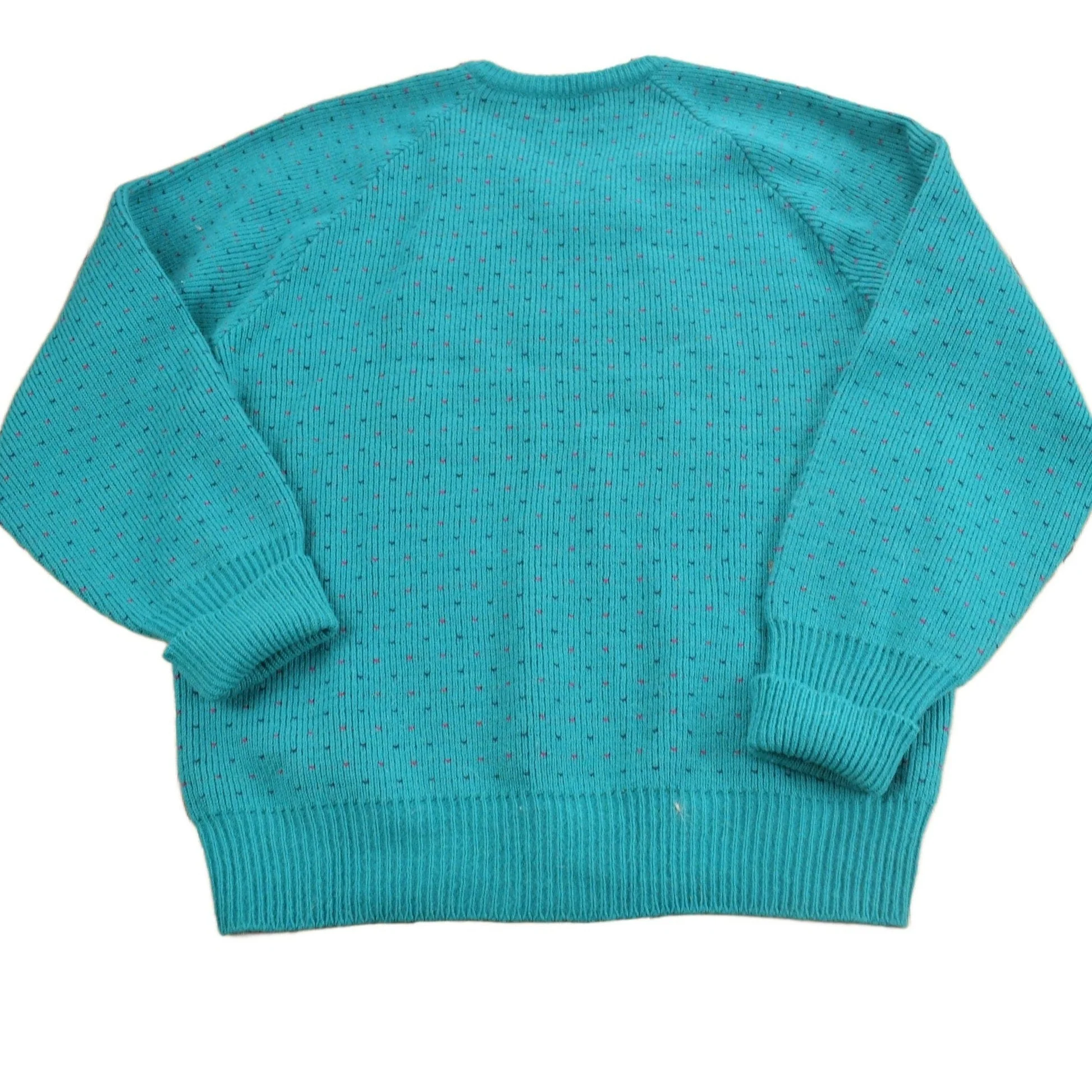 Vintage 1980s Ingo Blank V-Neck Knit Sweater Men's Medium - Image 2