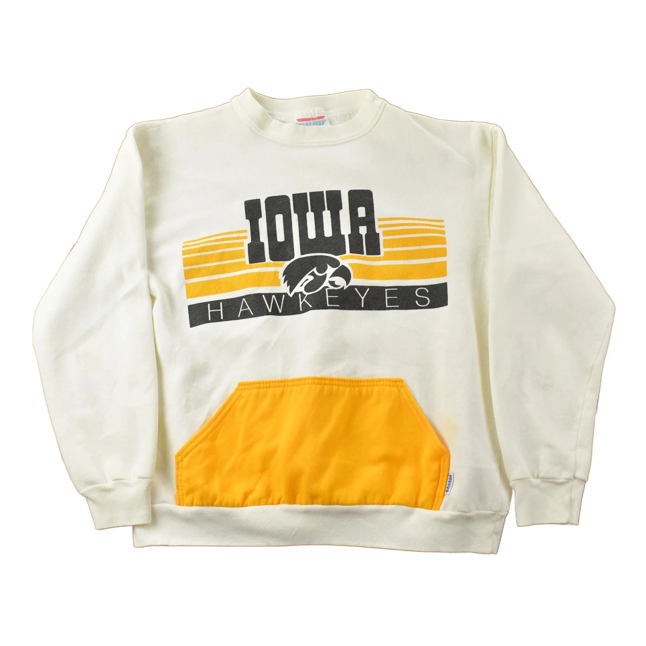 Vintage 1980s Iowa Hawkeyes Dodger University Collegiate Crewneck Men's Large