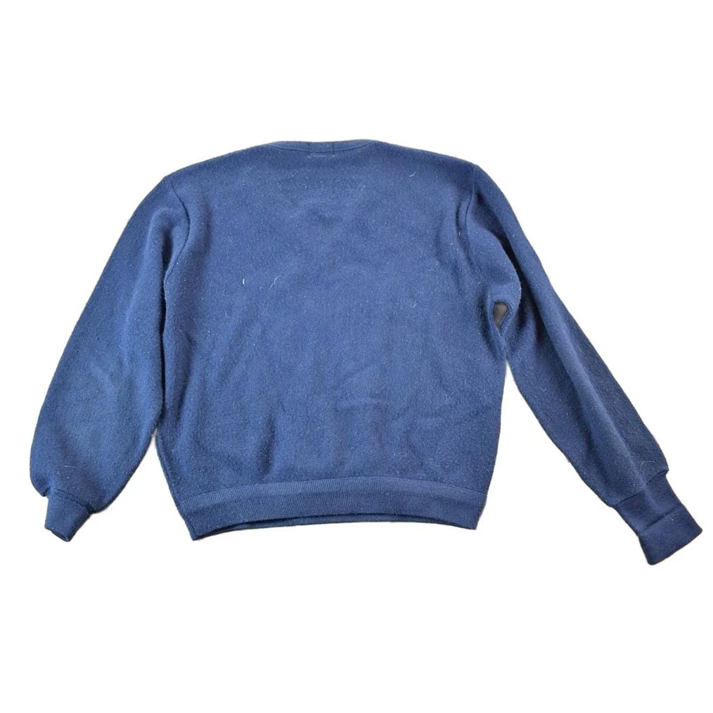 Vintage 1980s Lacoste Knit V Neck Sweater Mens L - Image 2