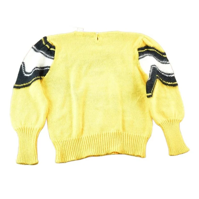 Vintage 1980s Maurada Knit Abstract Pattern Crewneck Sweater Womens L - Image 2