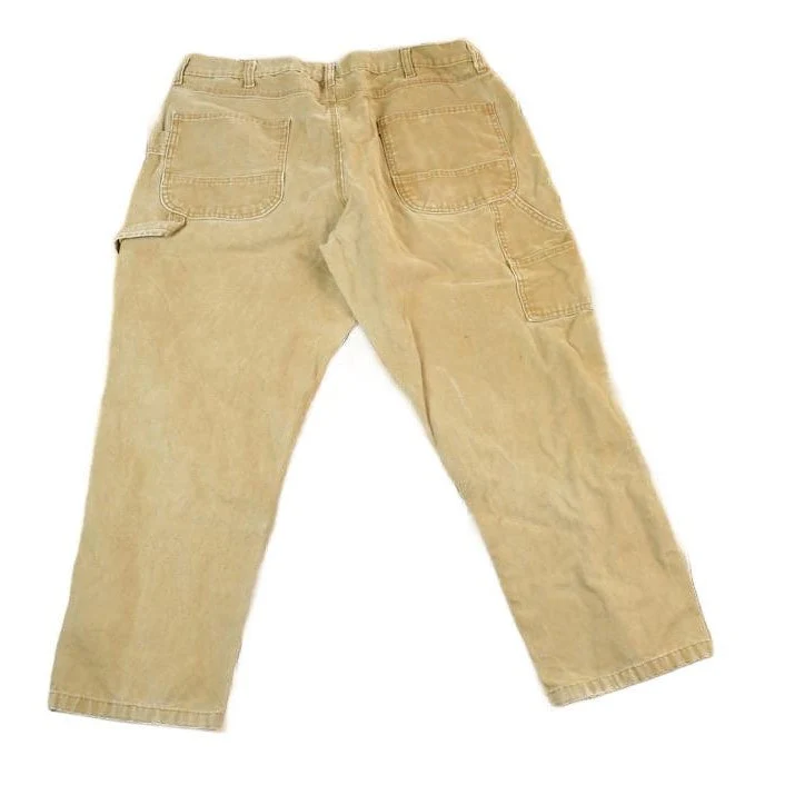 Vintage 1980s Mickey Lakin Double Knee Tan Denim Work Jeans Men's 38 x 27 - Image 2