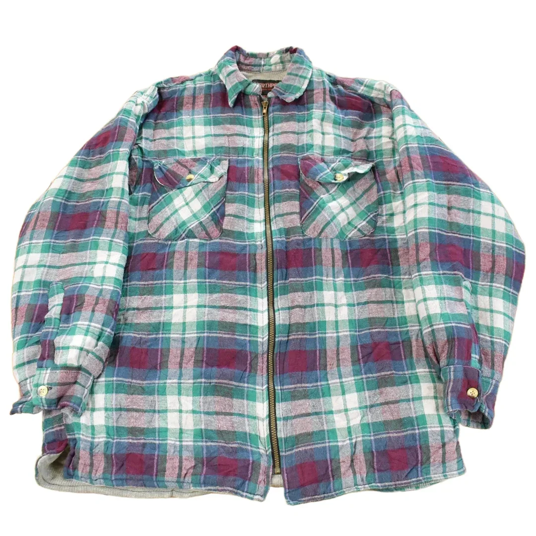 Vintage 1980s Northpoint Insulated Flannel Jacket Men's Large
