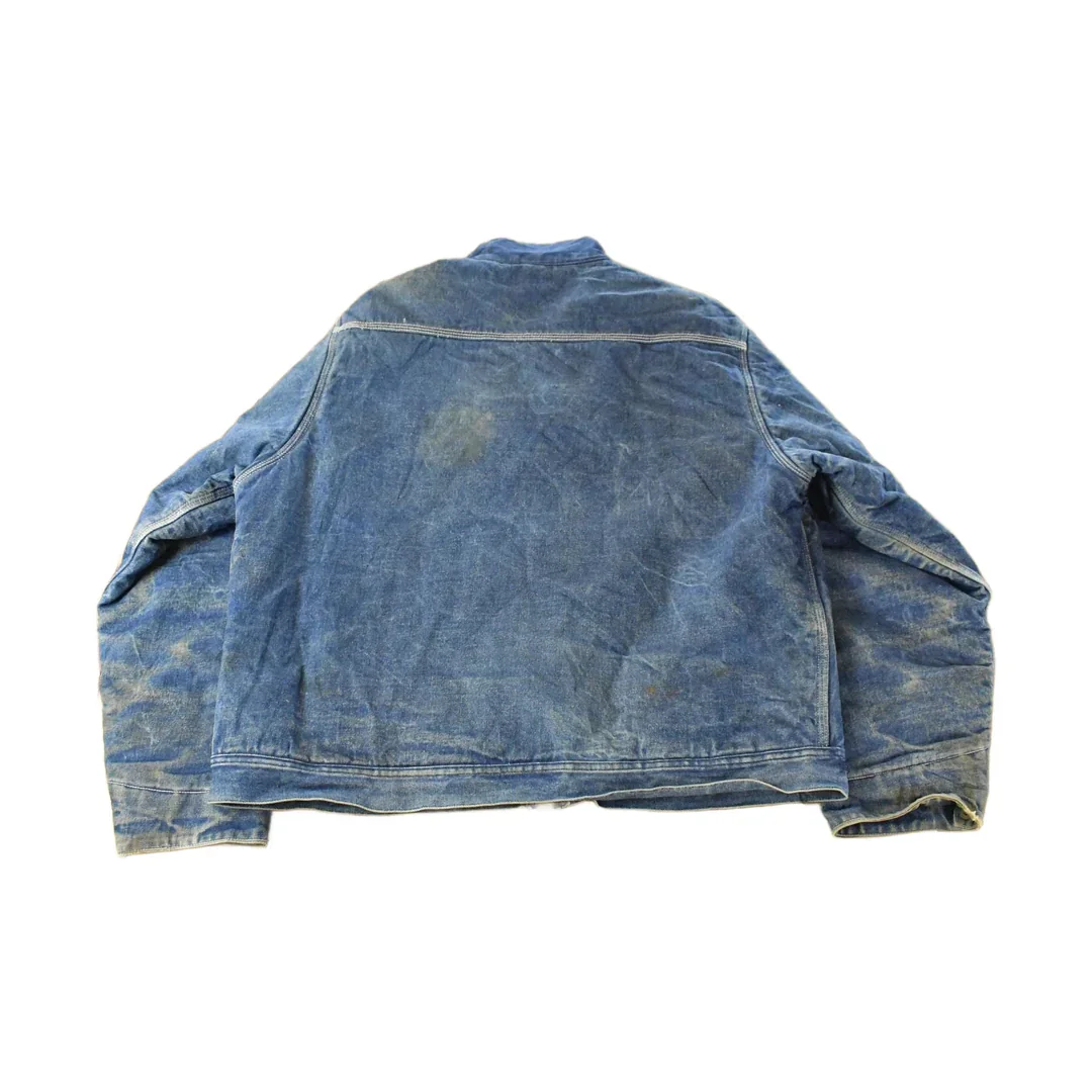Vintage 1980s Osh Kosh B'Gosh Denim Full Zip Work Jacket Men's L - Image 2