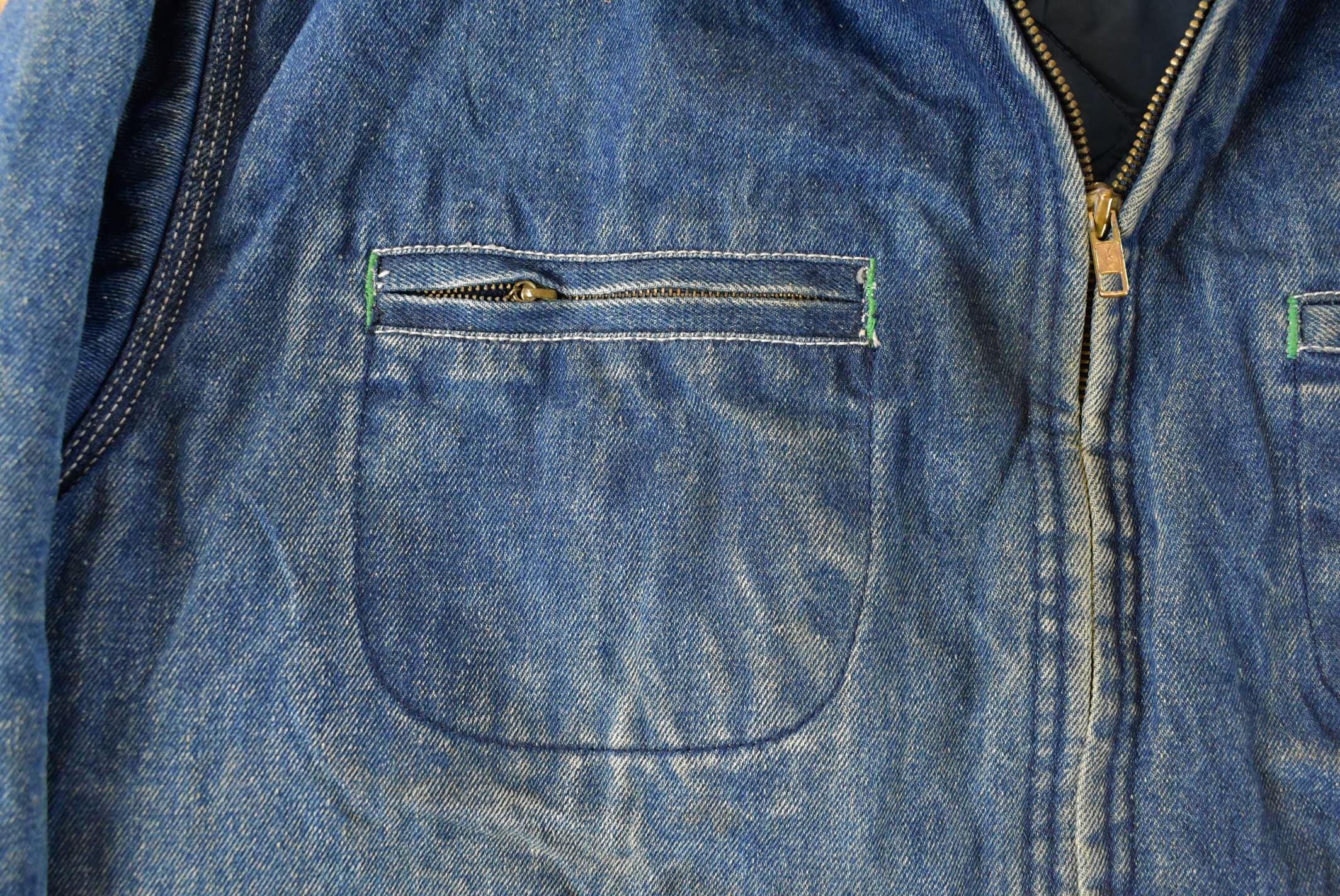 Vintage 1980s Osh Kosh B'Gosh Denim Full Zip Work Jacket Men's L - Image 3